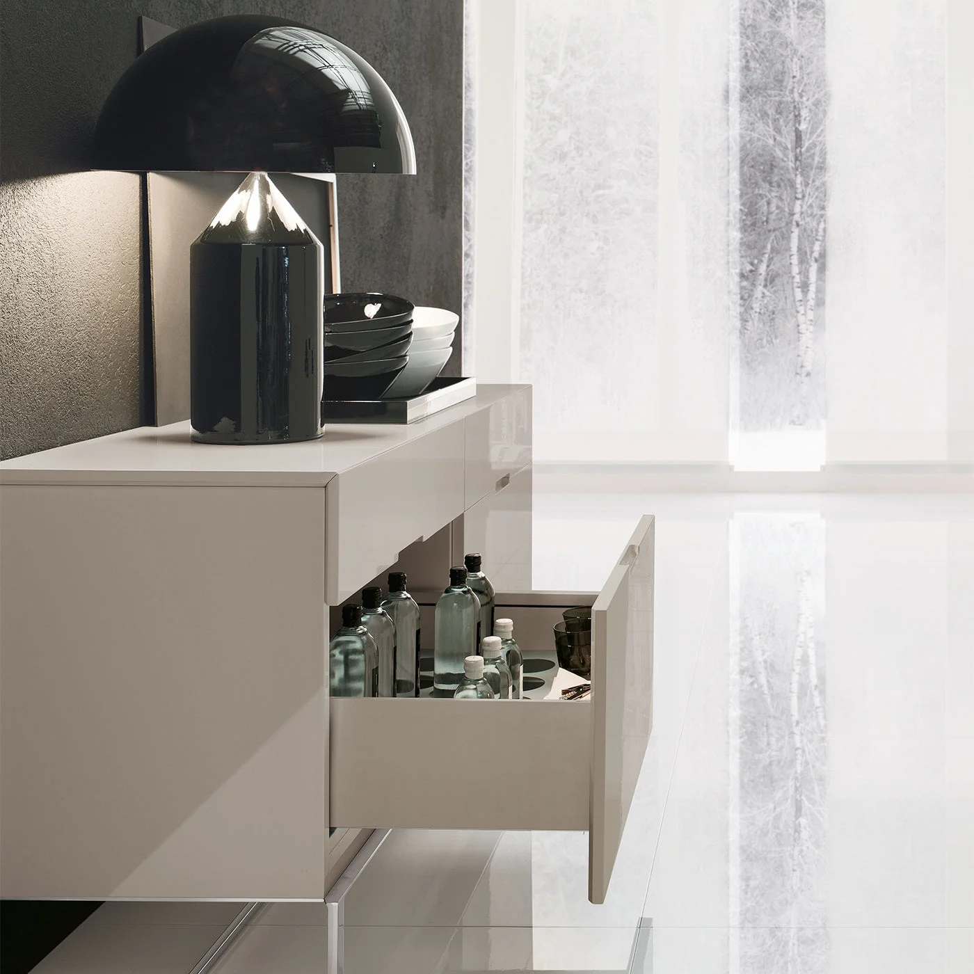 Edomadia Grey MDF Sideboard