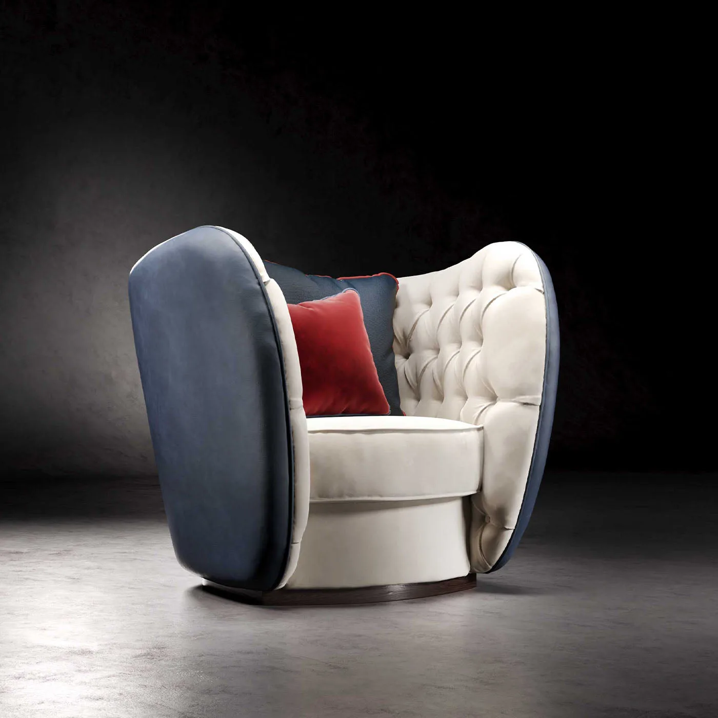 Eucalipto Tufted Velvet & Nabuck Cover Armchair