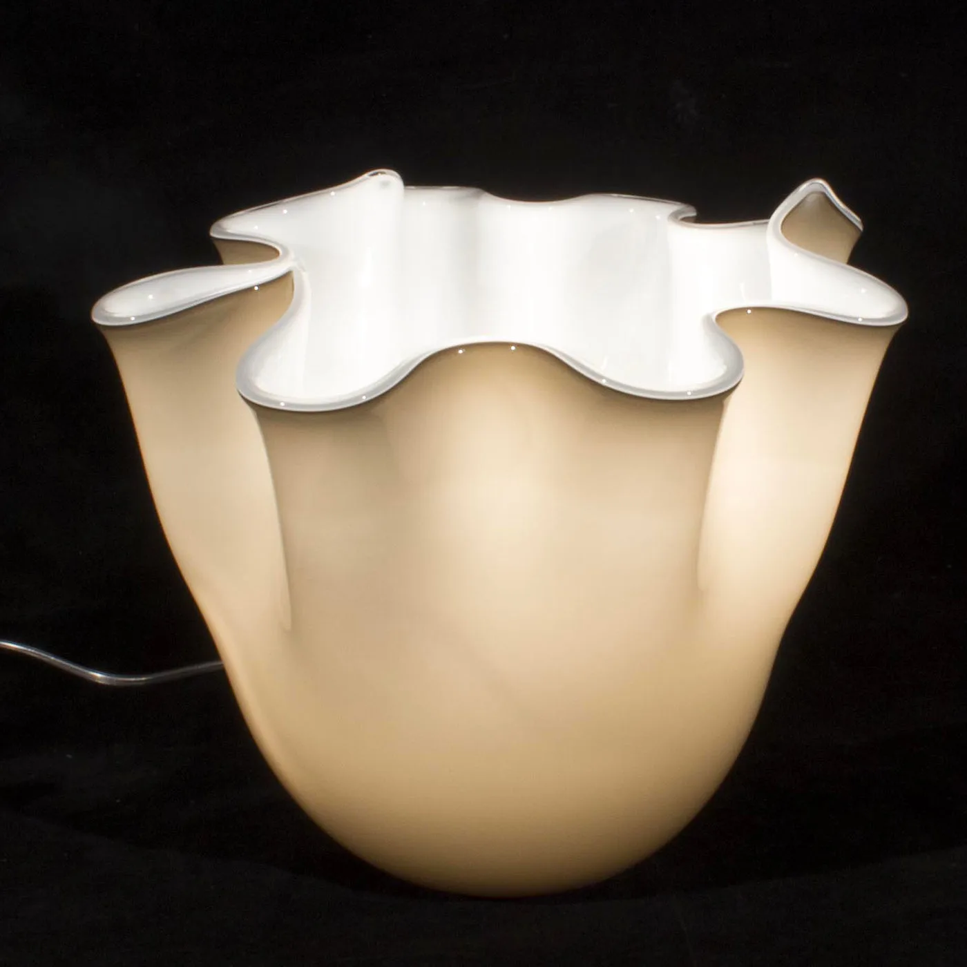 Fazzoletto Taupe Sculptural Table Lamp