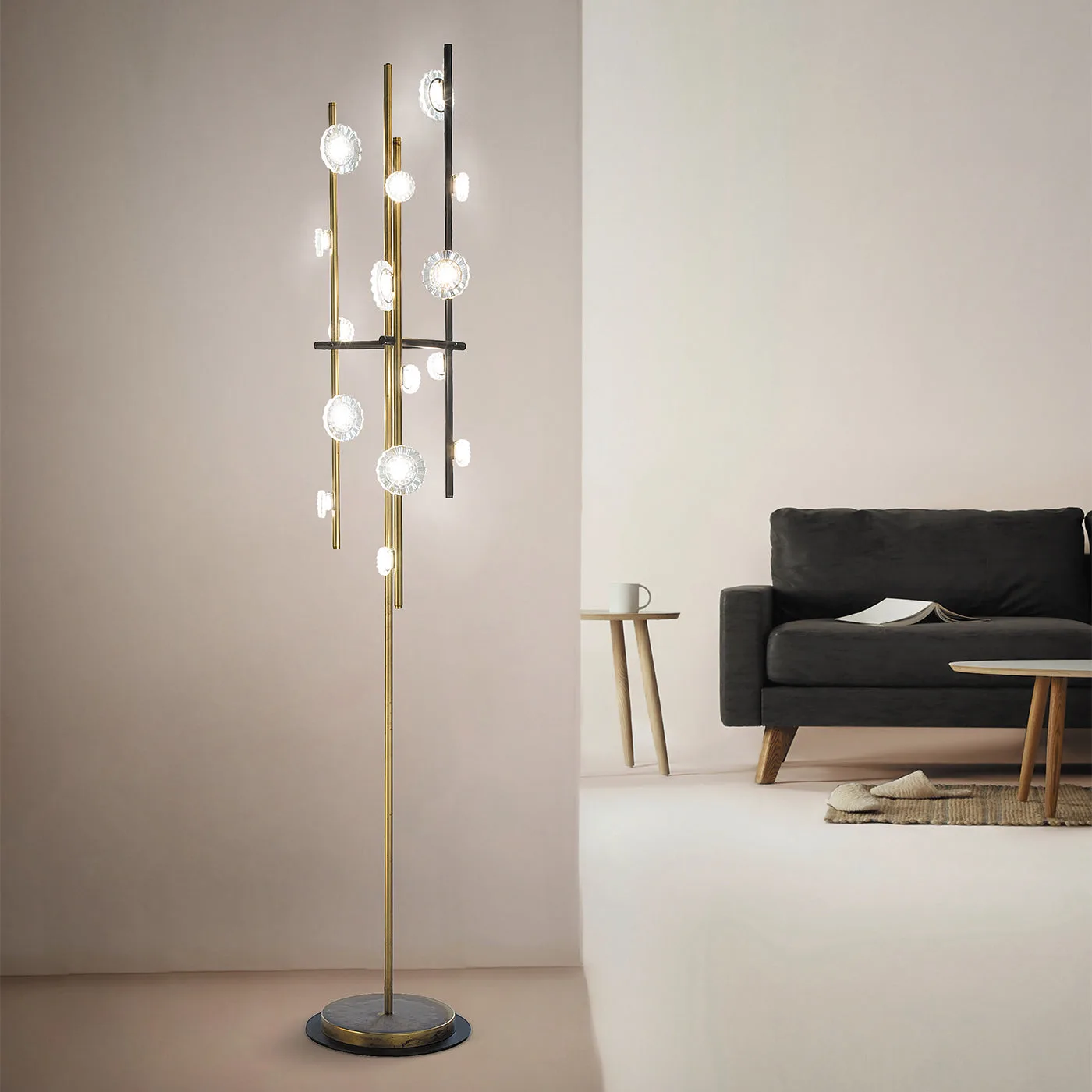 Flower Miu Murano Glass Floor Lamp