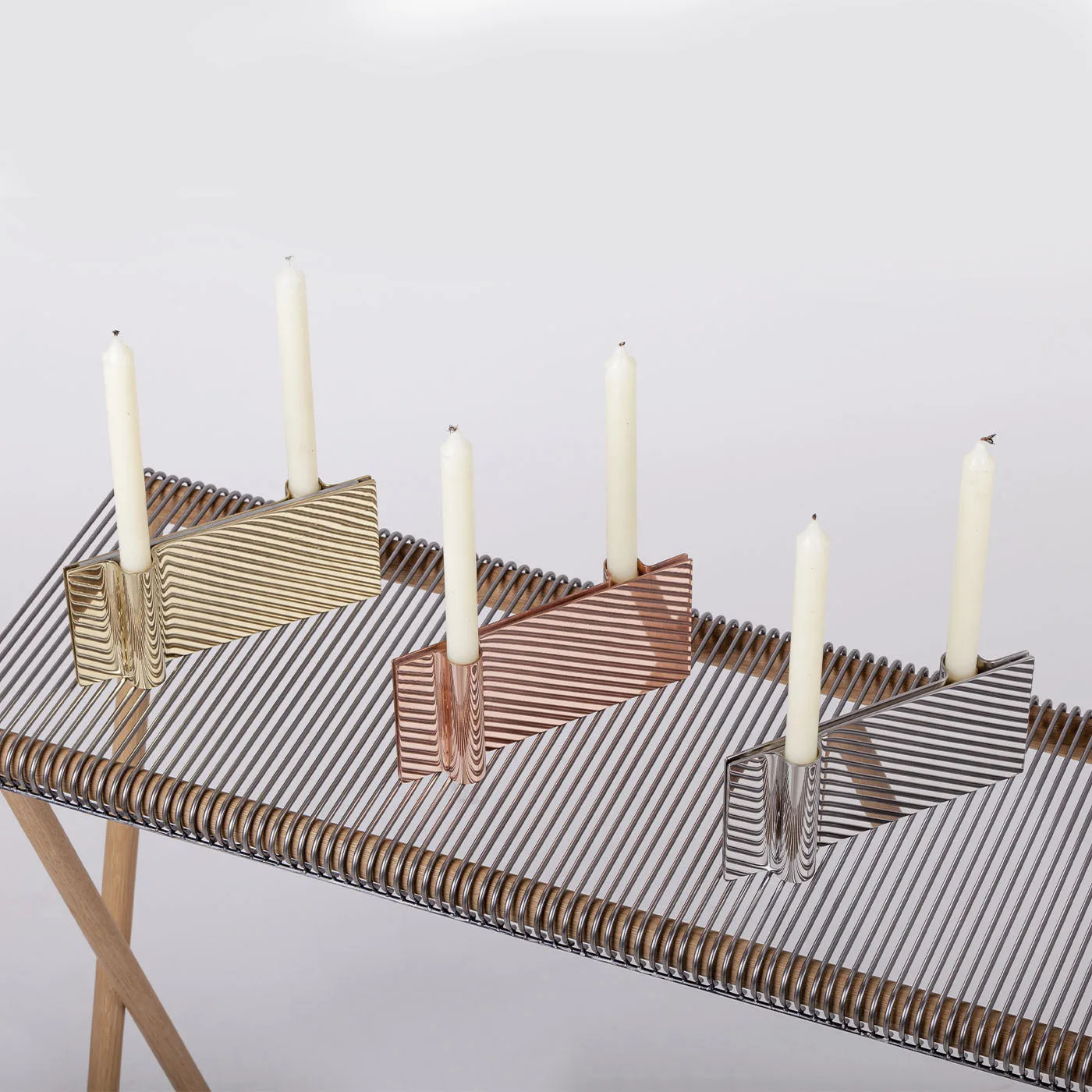 Folio Silver Candle Holder