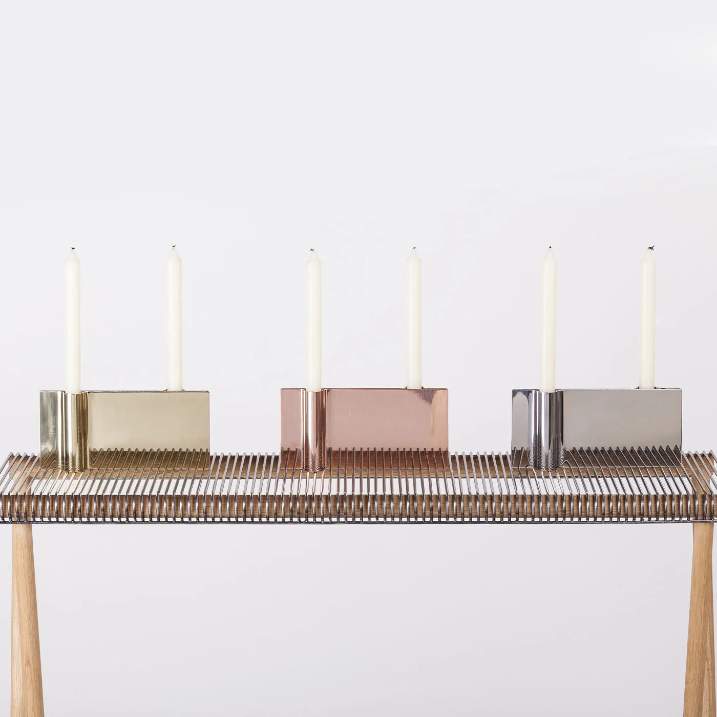 Folio Silver Candle Holder