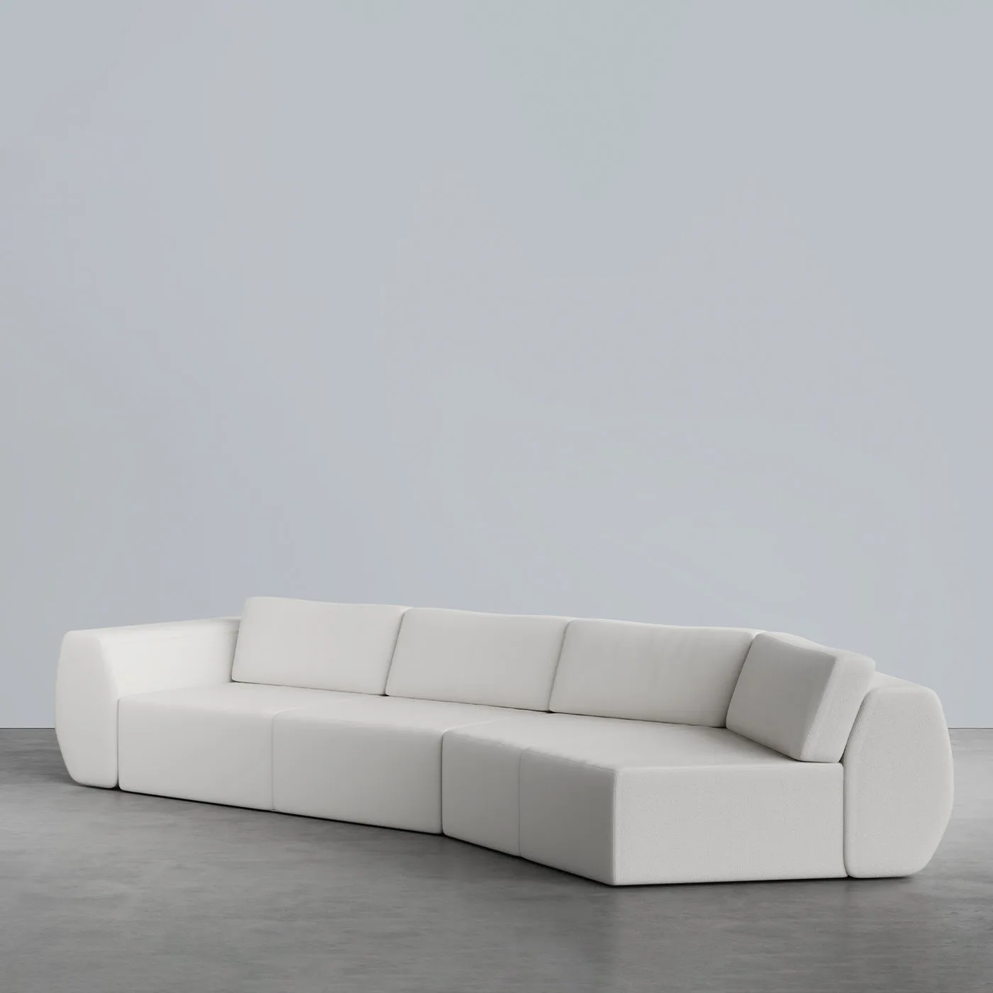 Futura White Leather Sofa