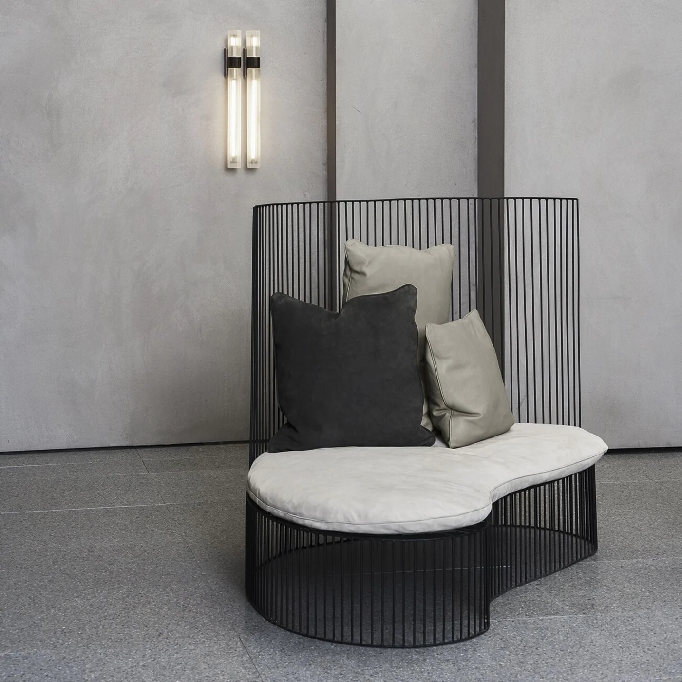 Ginestra Vestita Metal Frame Bench By Antonino Sciortino