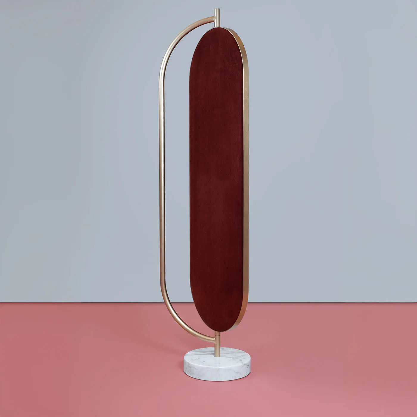 Giove Calacatta Marble And Satin Brass Metal Mirror