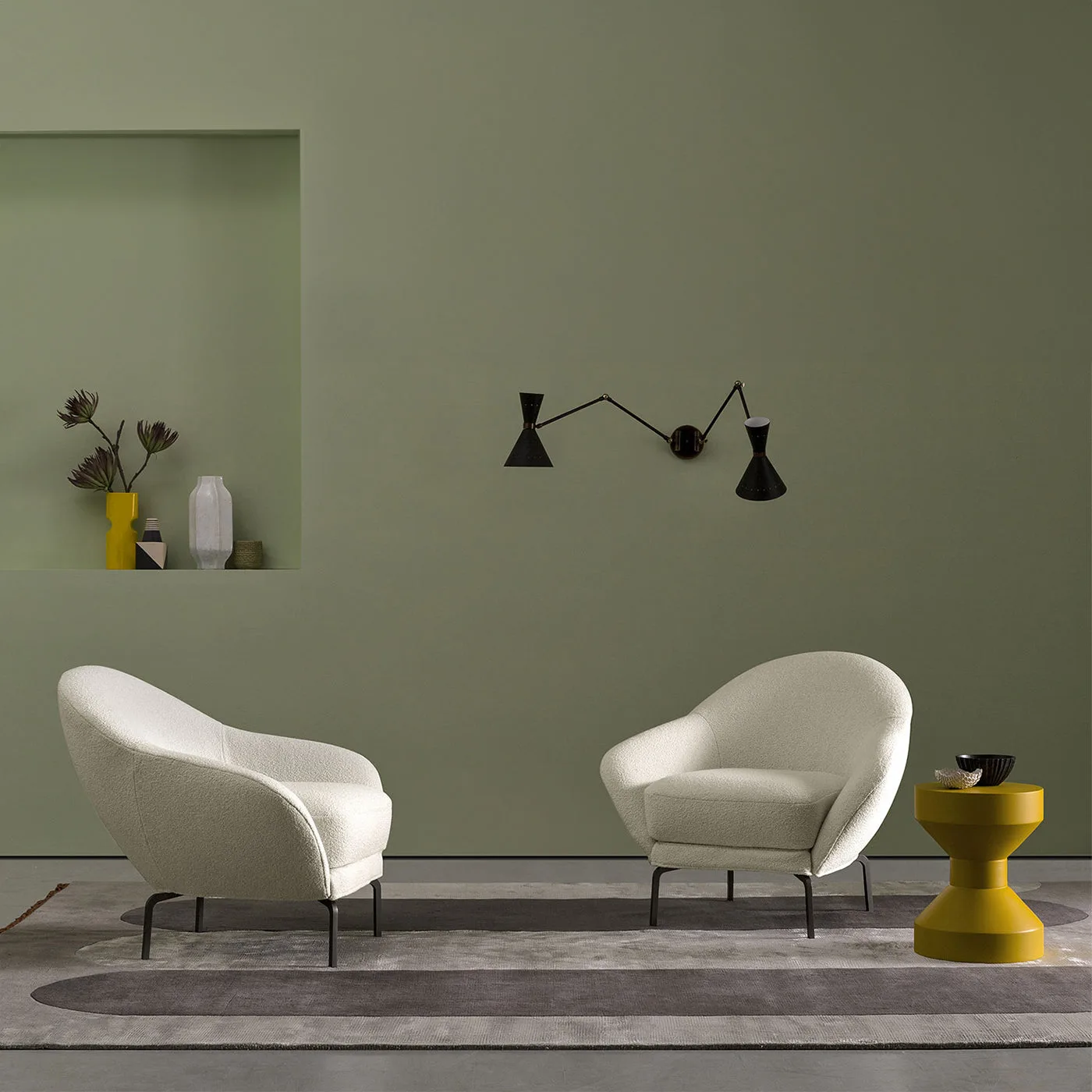 Giulia White Armchair by Giuseppe Manzoni