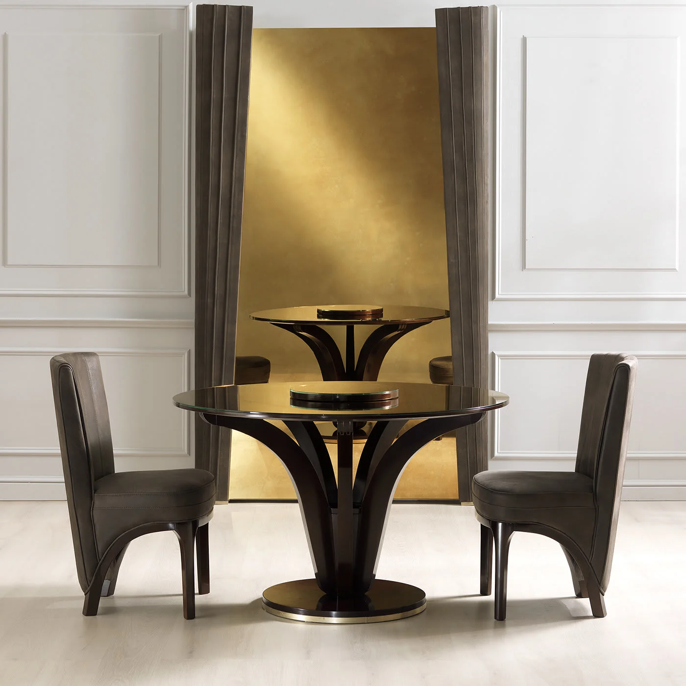 Gold Mirror Side Table