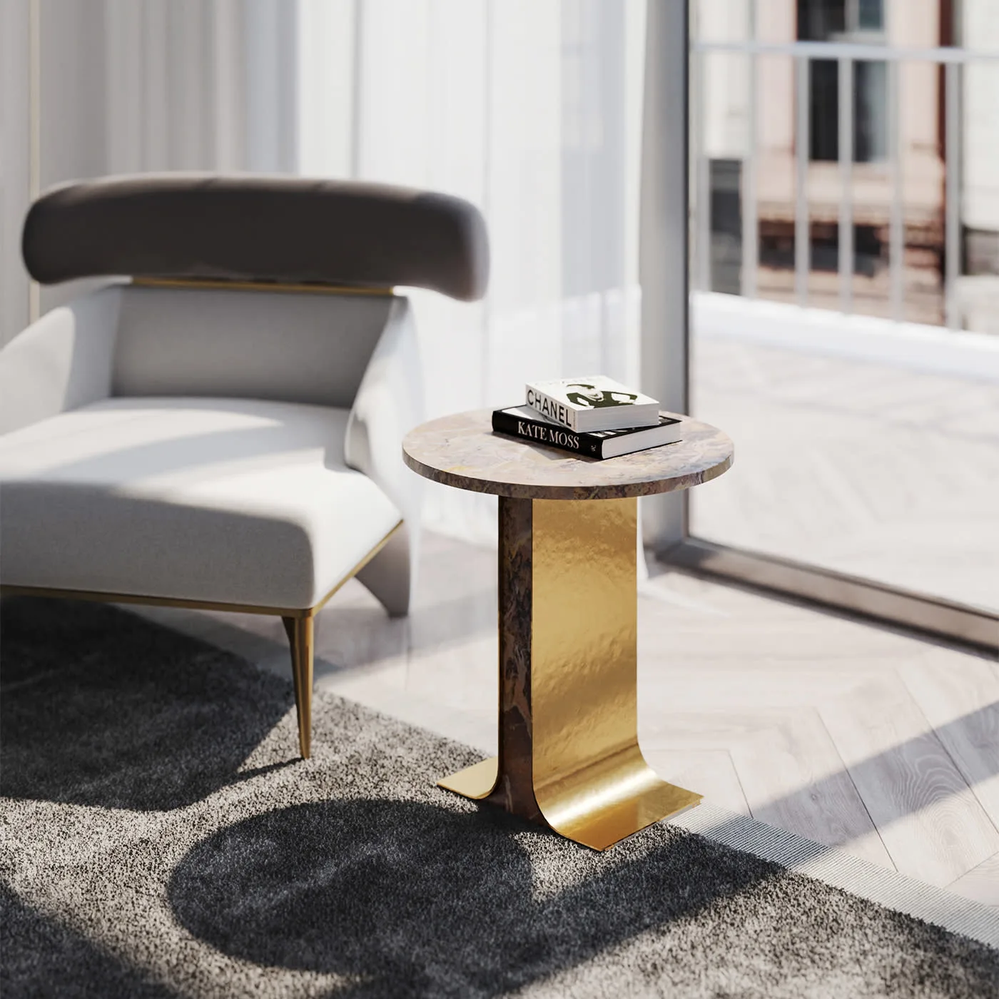 Hani Marble Side Table by Paolo Ciacci