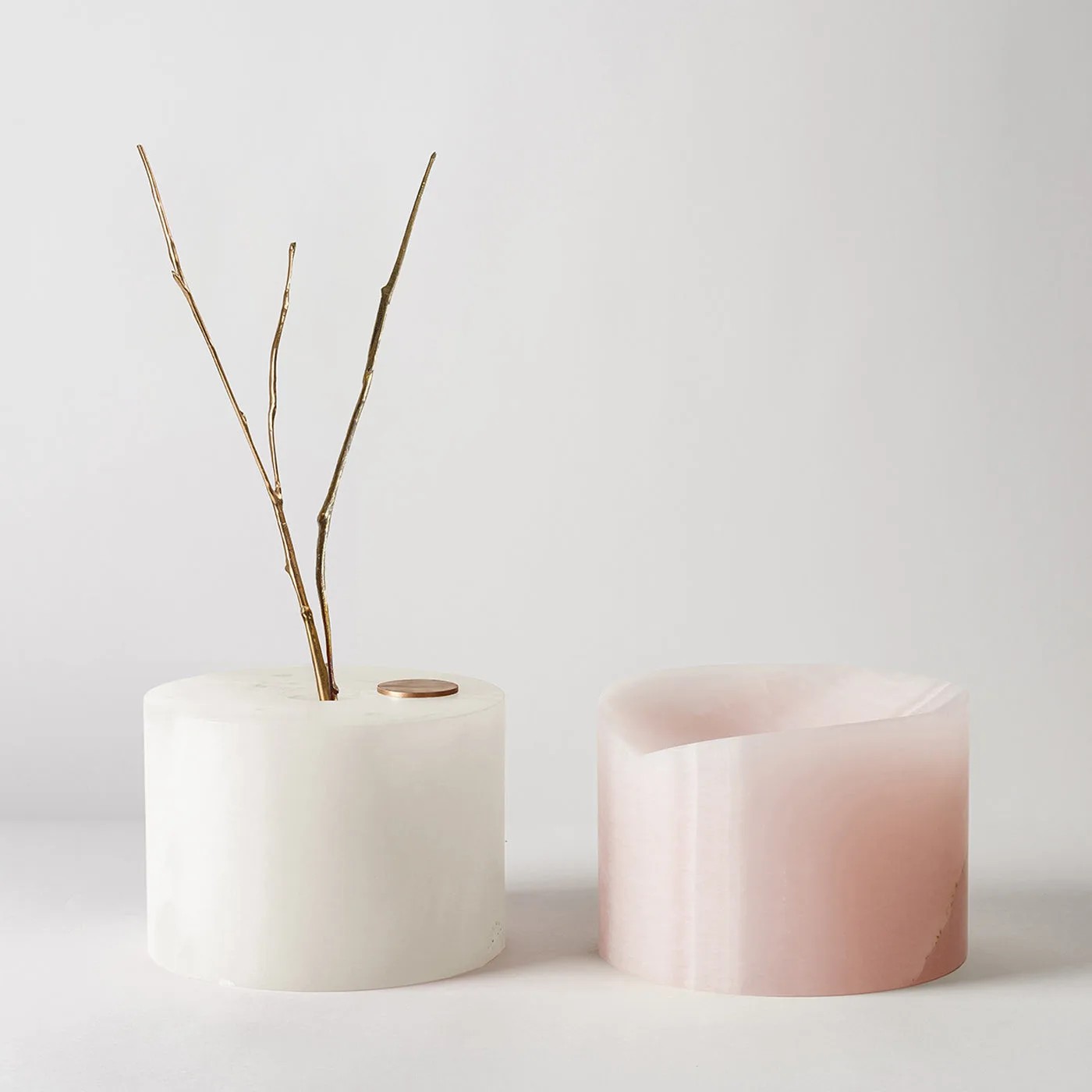 Here and Now Pink and white Onix Vase