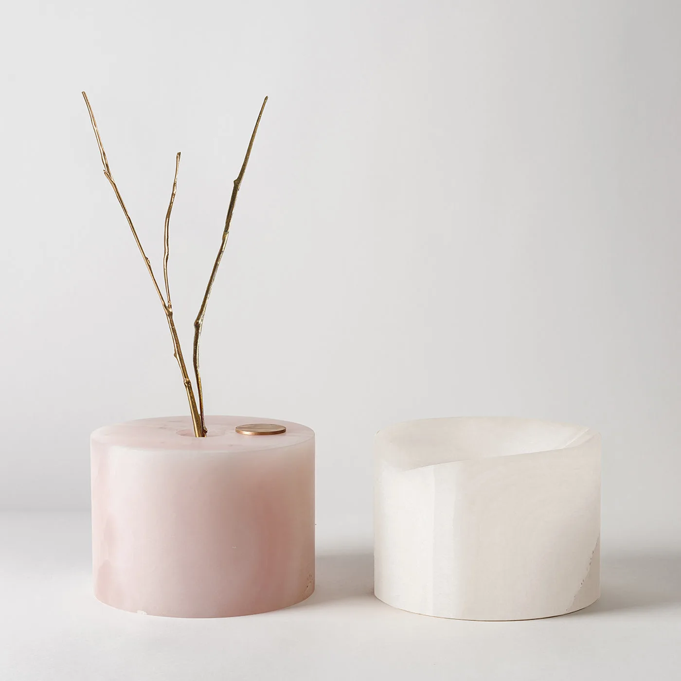 Here and Now White and Pink Onyx Vase C