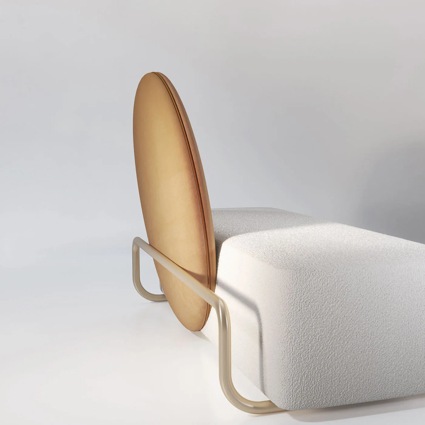 Horizon White Textile And Velvet Sofa