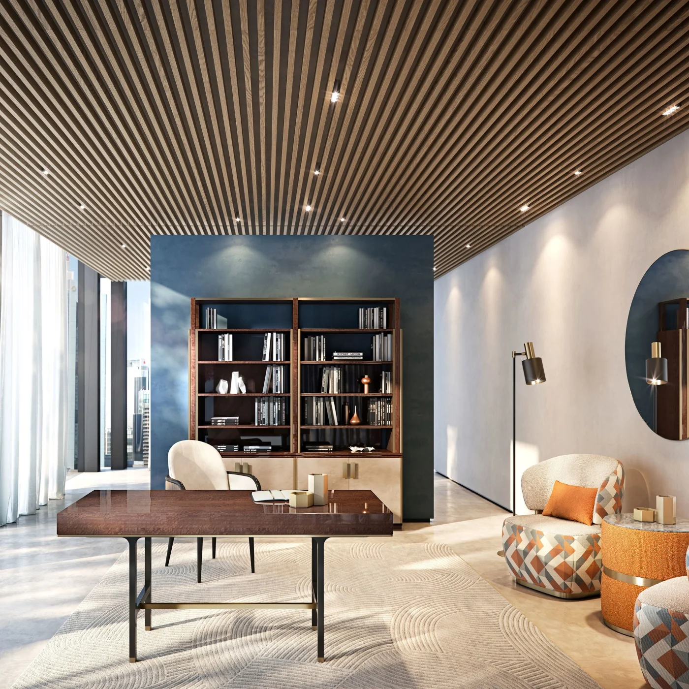 Hug Wooden Bookcase With Drawers