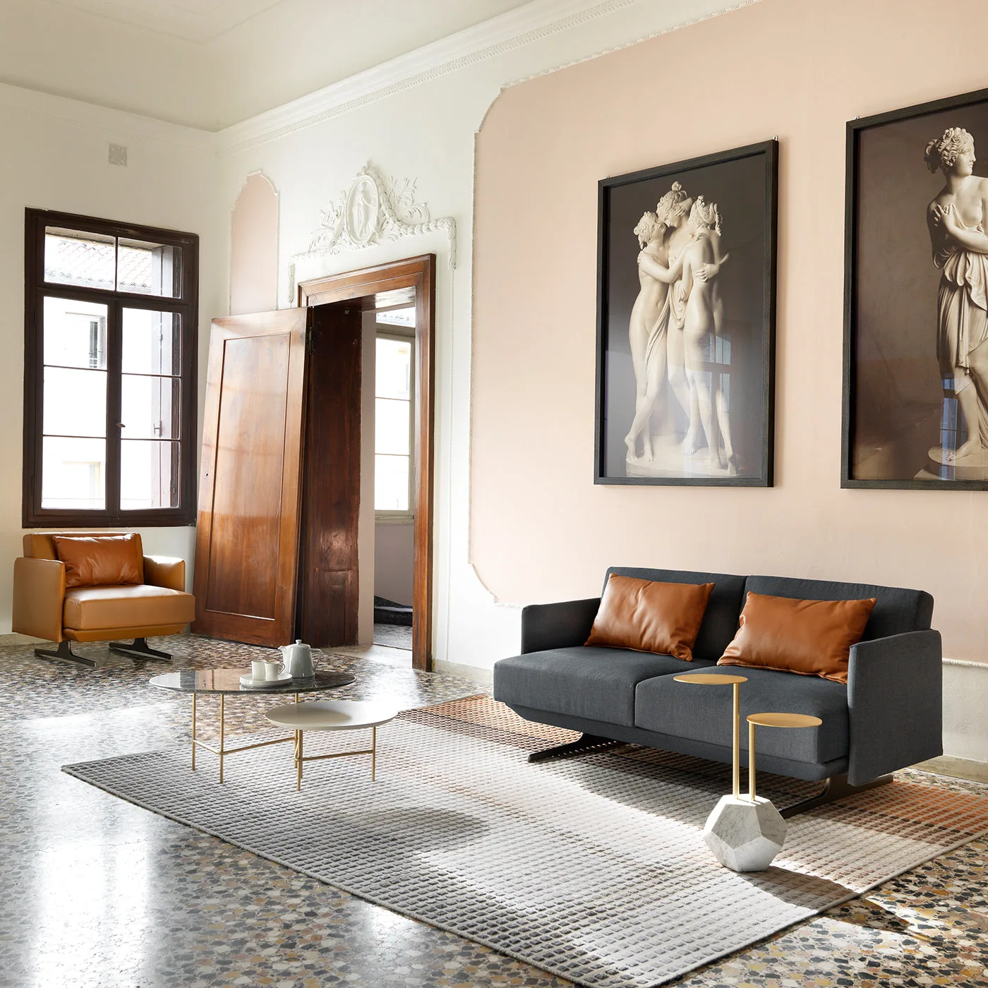 Hugo Brown Leather Armchair