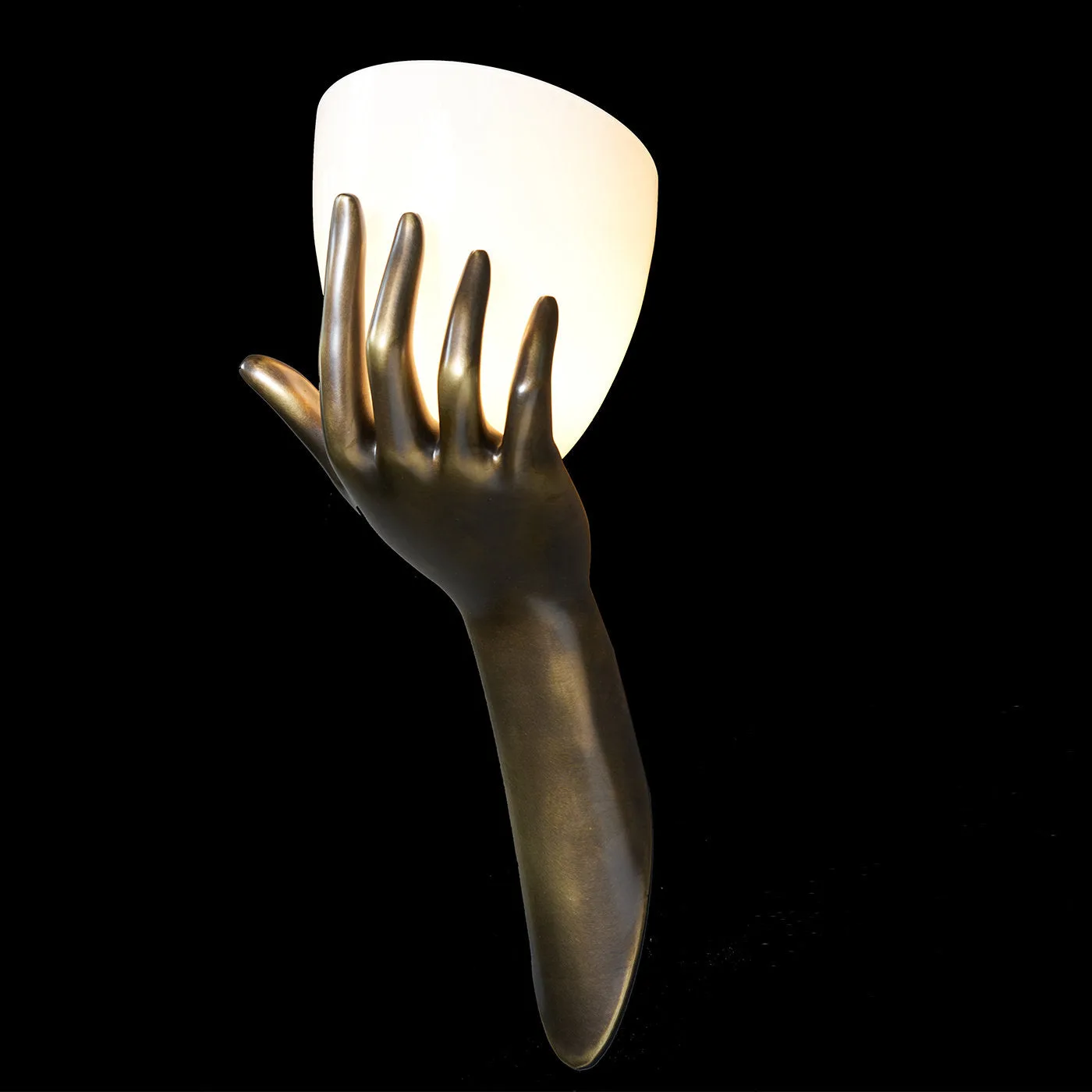 Human Bronze Wall Lamp