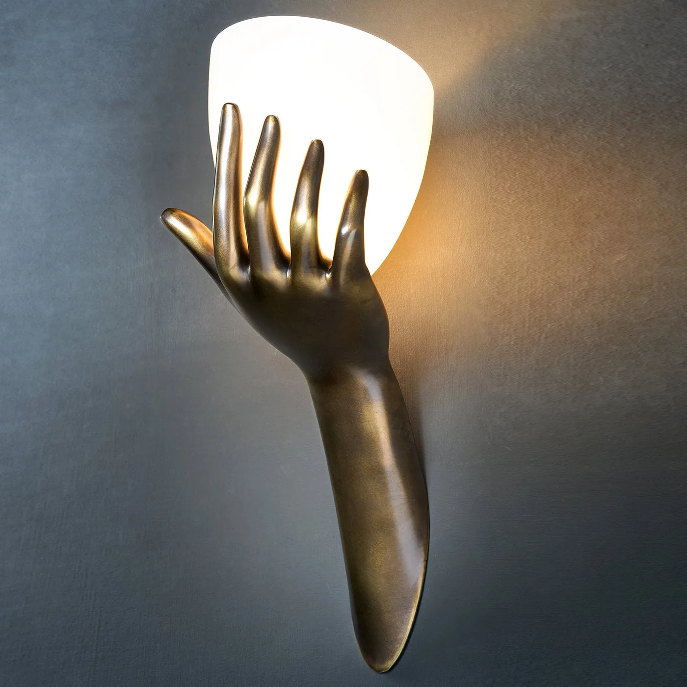 Human Bronze Wall Lamp