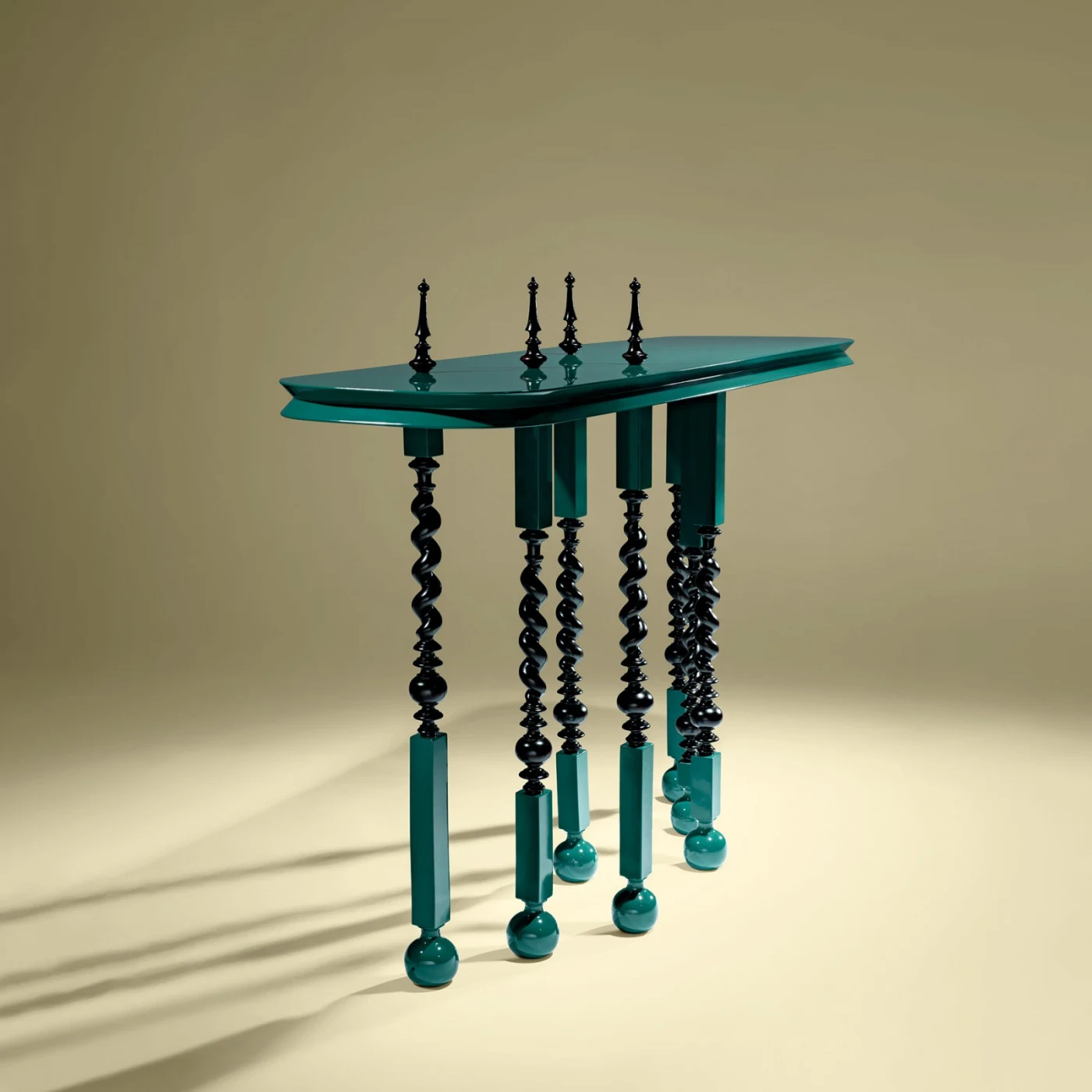 Indy Lacquer & Dark Mahogany Console