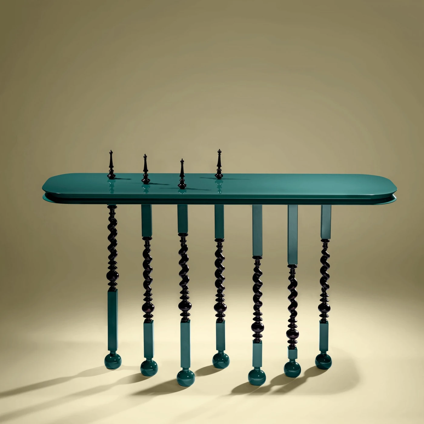 Indy Lacquer & Dark Mahogany Console