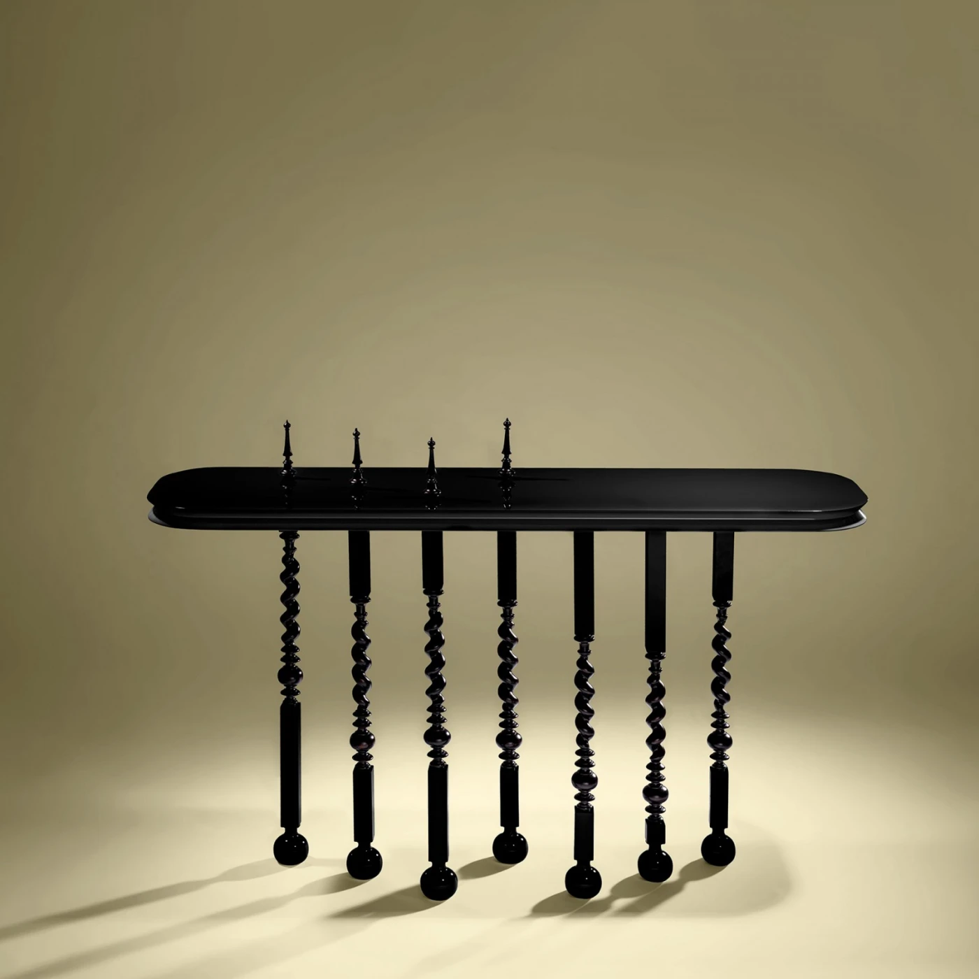 Indy Lacquer & Dark Mahogany Console