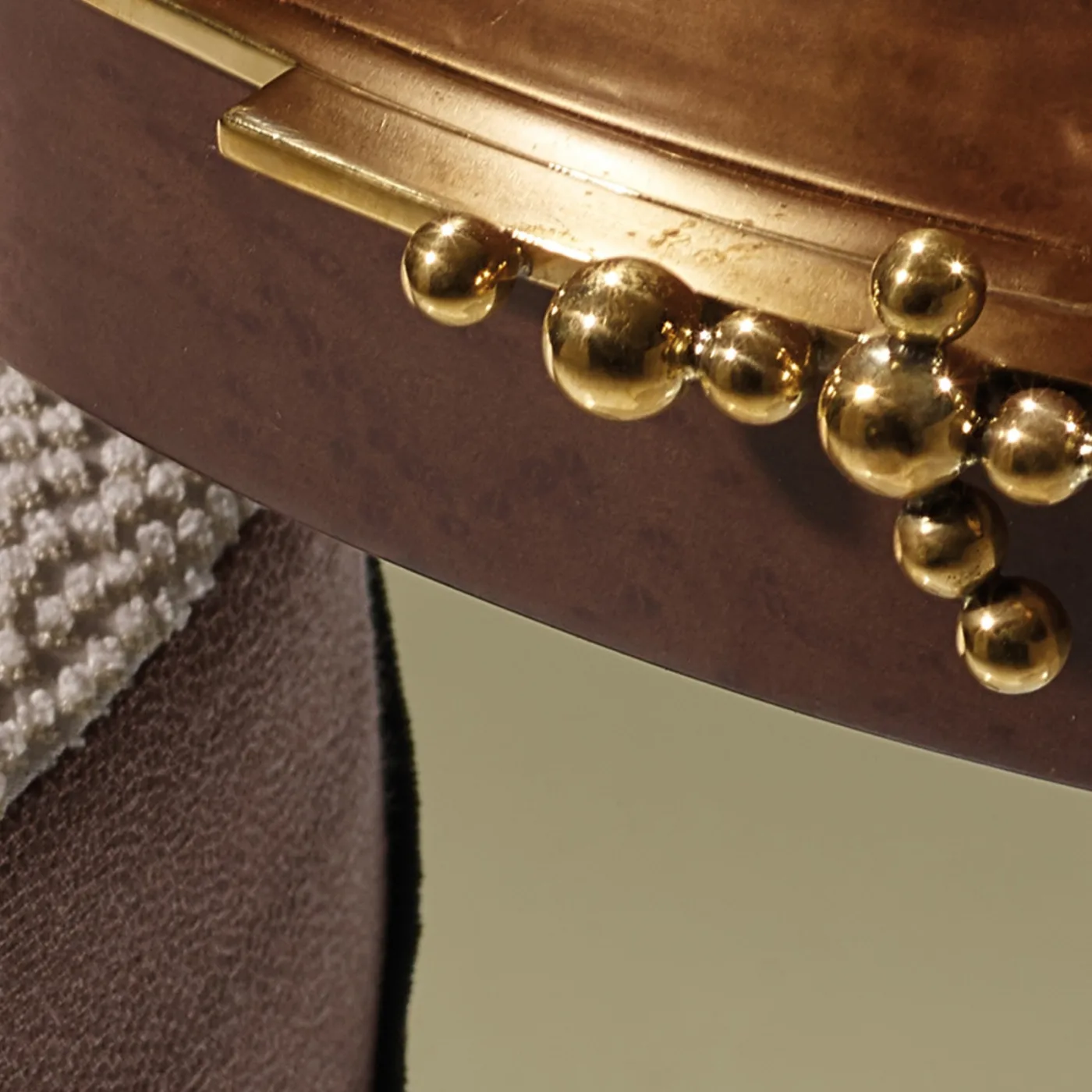 Infinity Leather Wrapped Dressing Table