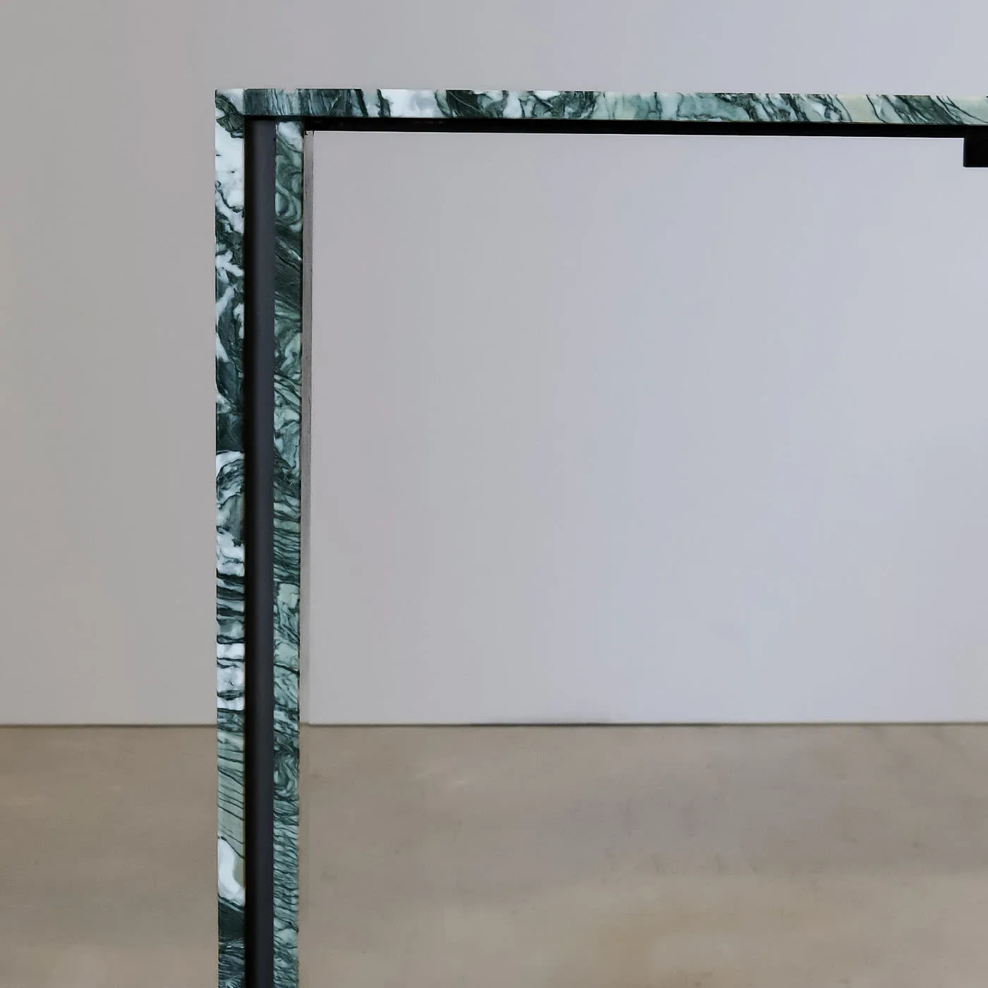 Innis Green Marble With Metal Insert Console