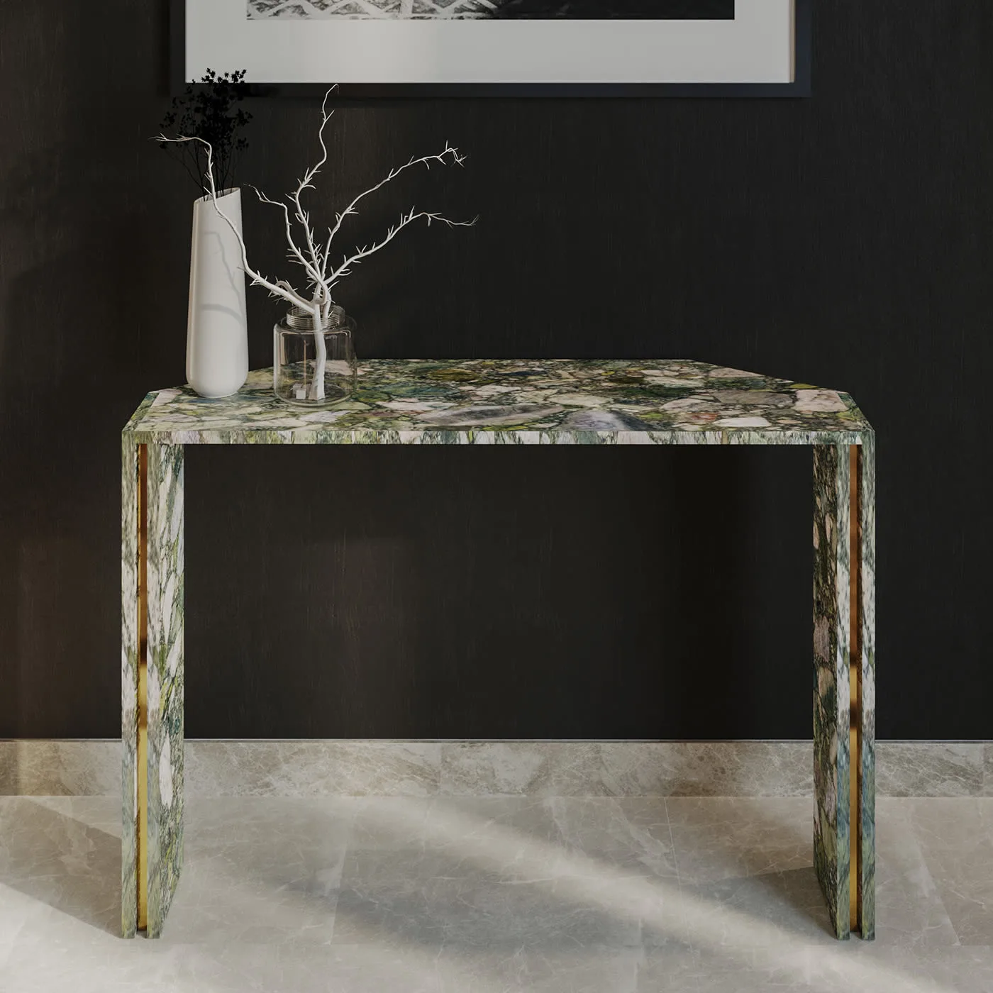 Innis Marinace Verde Marble Console