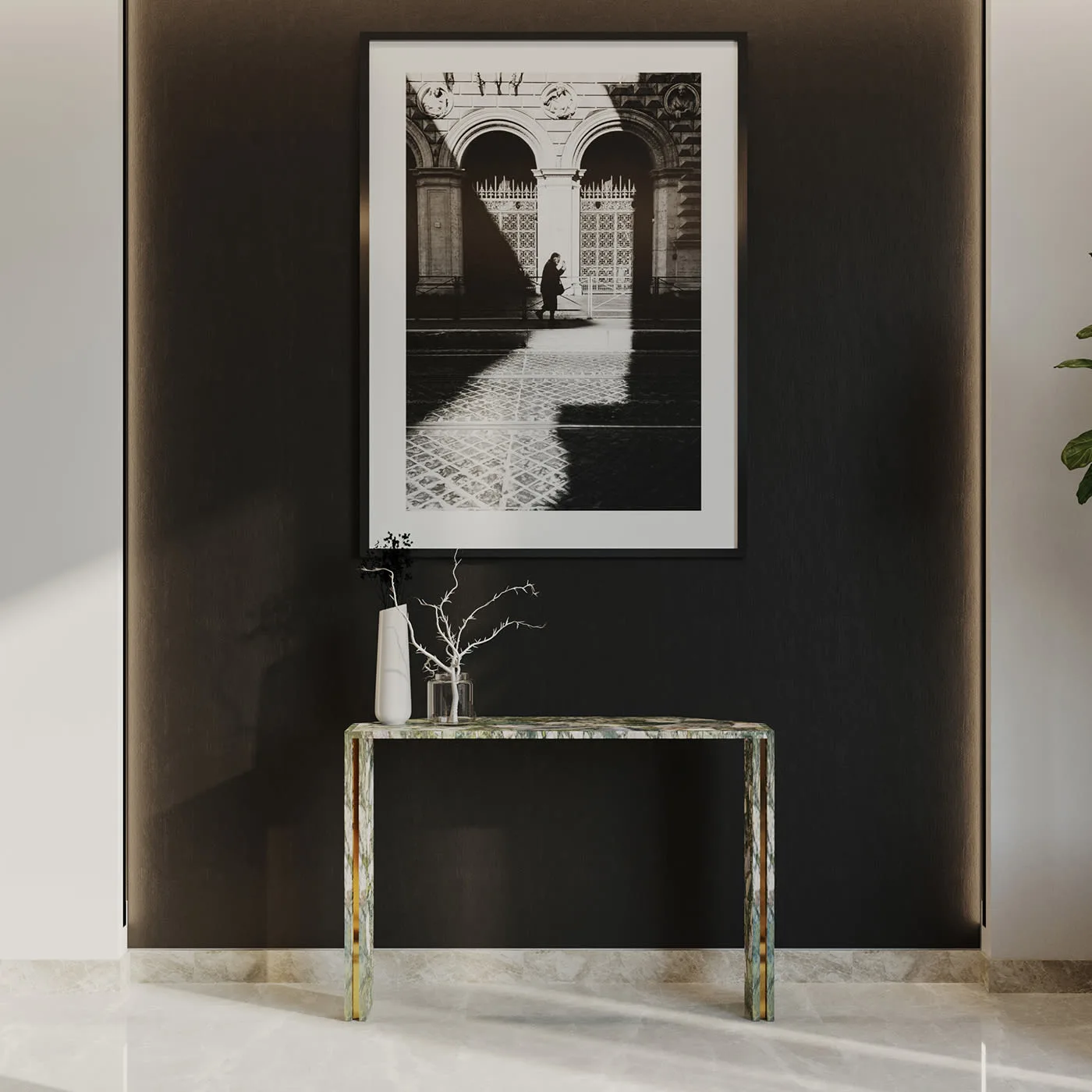 Innis Marinace Verde Marble Console