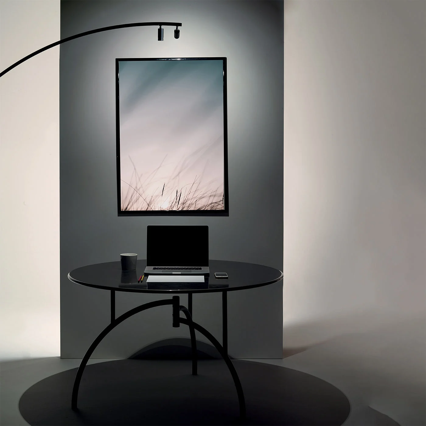 Iris Black Floor Lamp