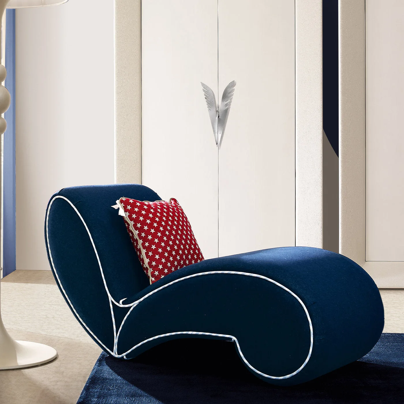 JN 122 Denim Chaise Lounge
