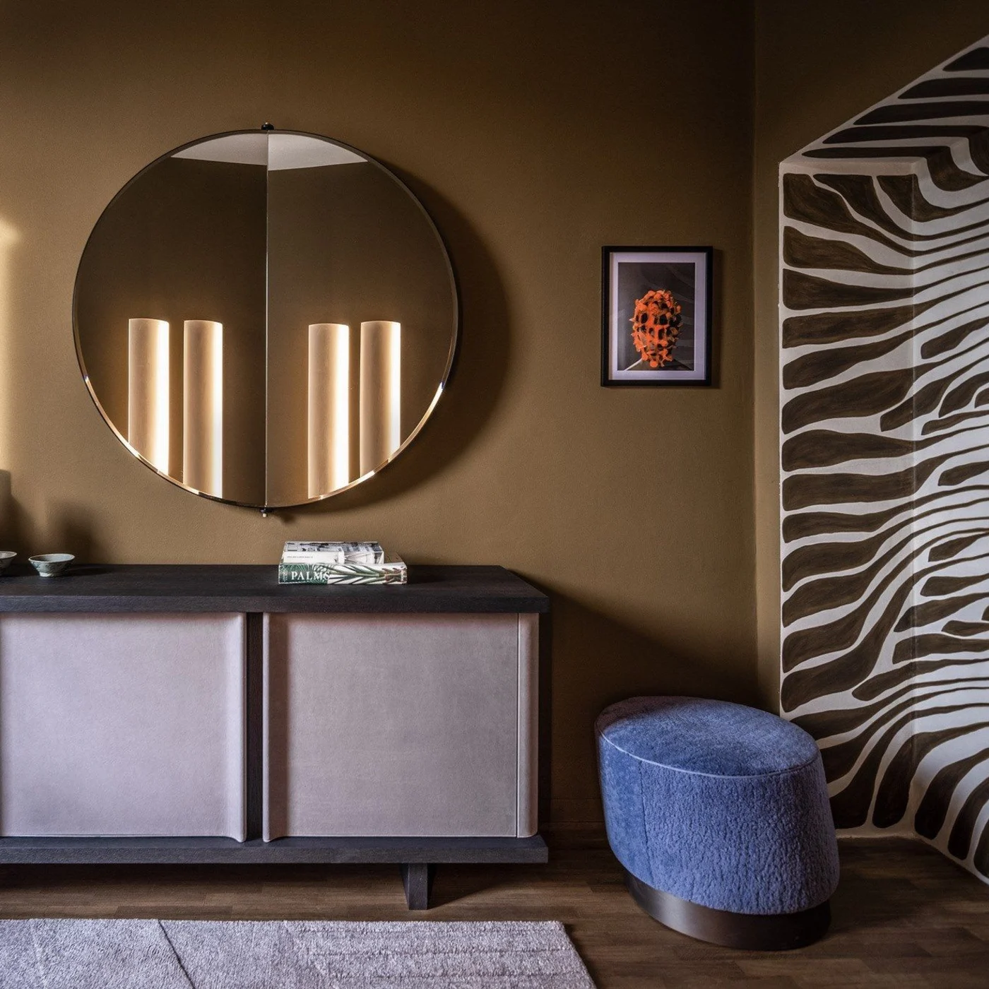 Joni Wood & Leather Sideboard By Christophe Delcourt