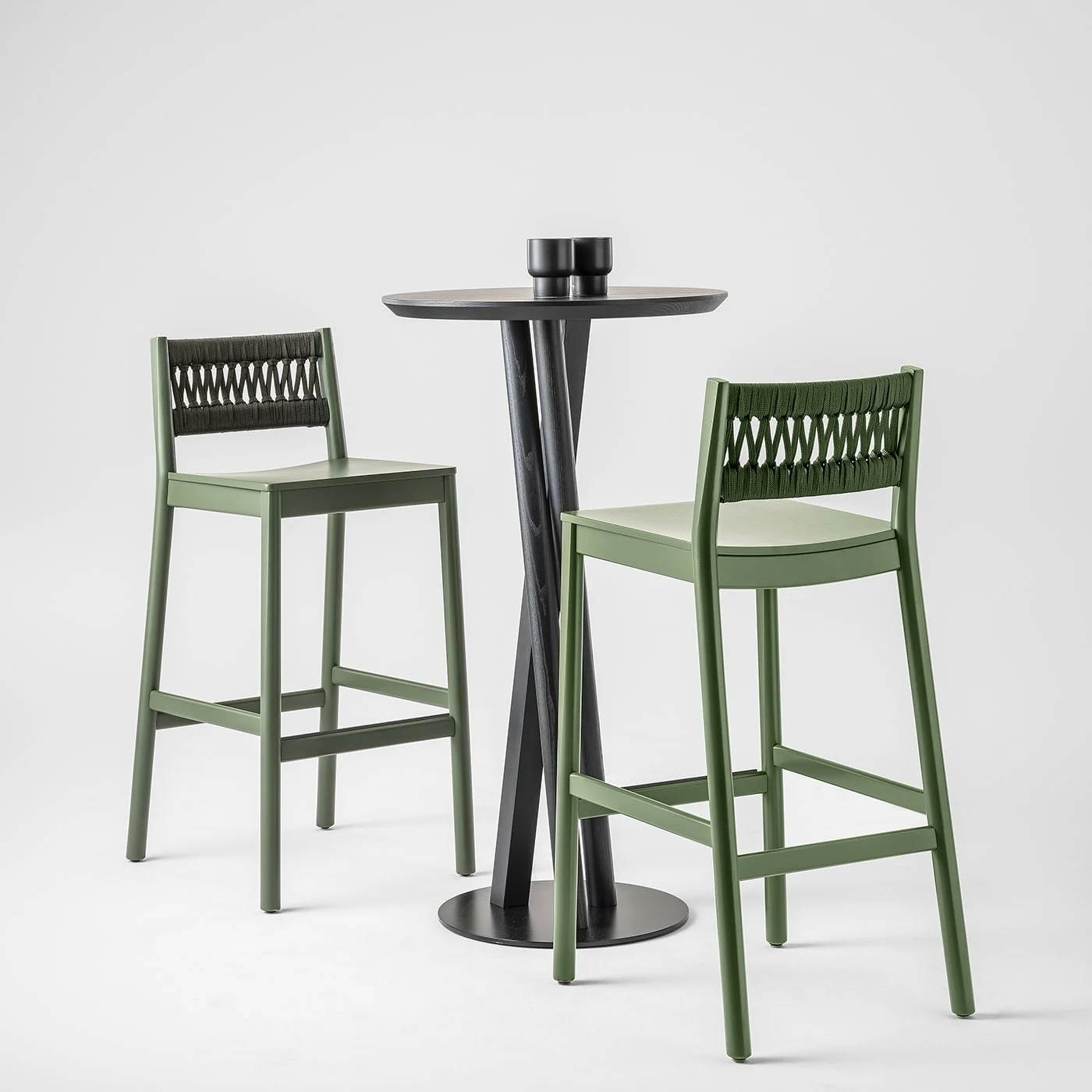 Julie Dark Green Stool By Emilio Nanni