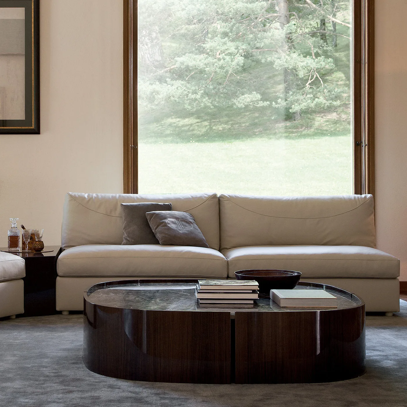 Kensington Walnut & Marble Coffee Table