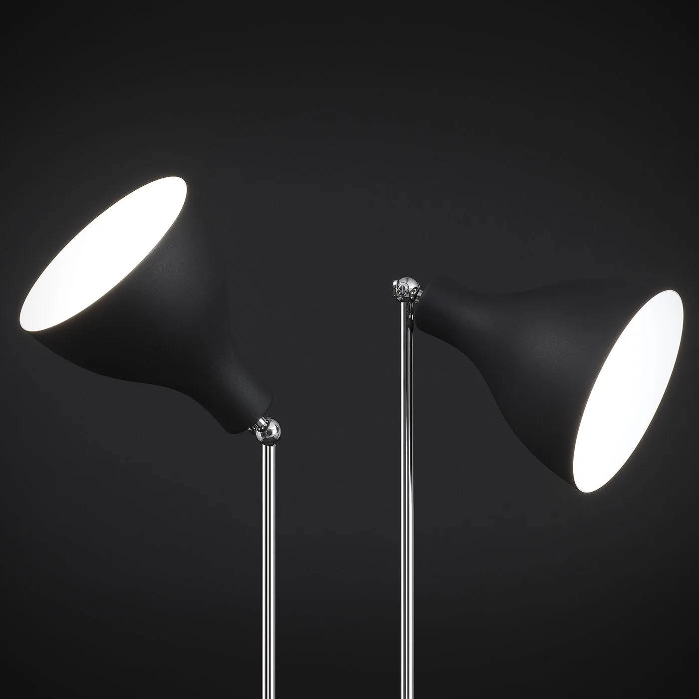 Lady V Low Floor Lamp in Chrome