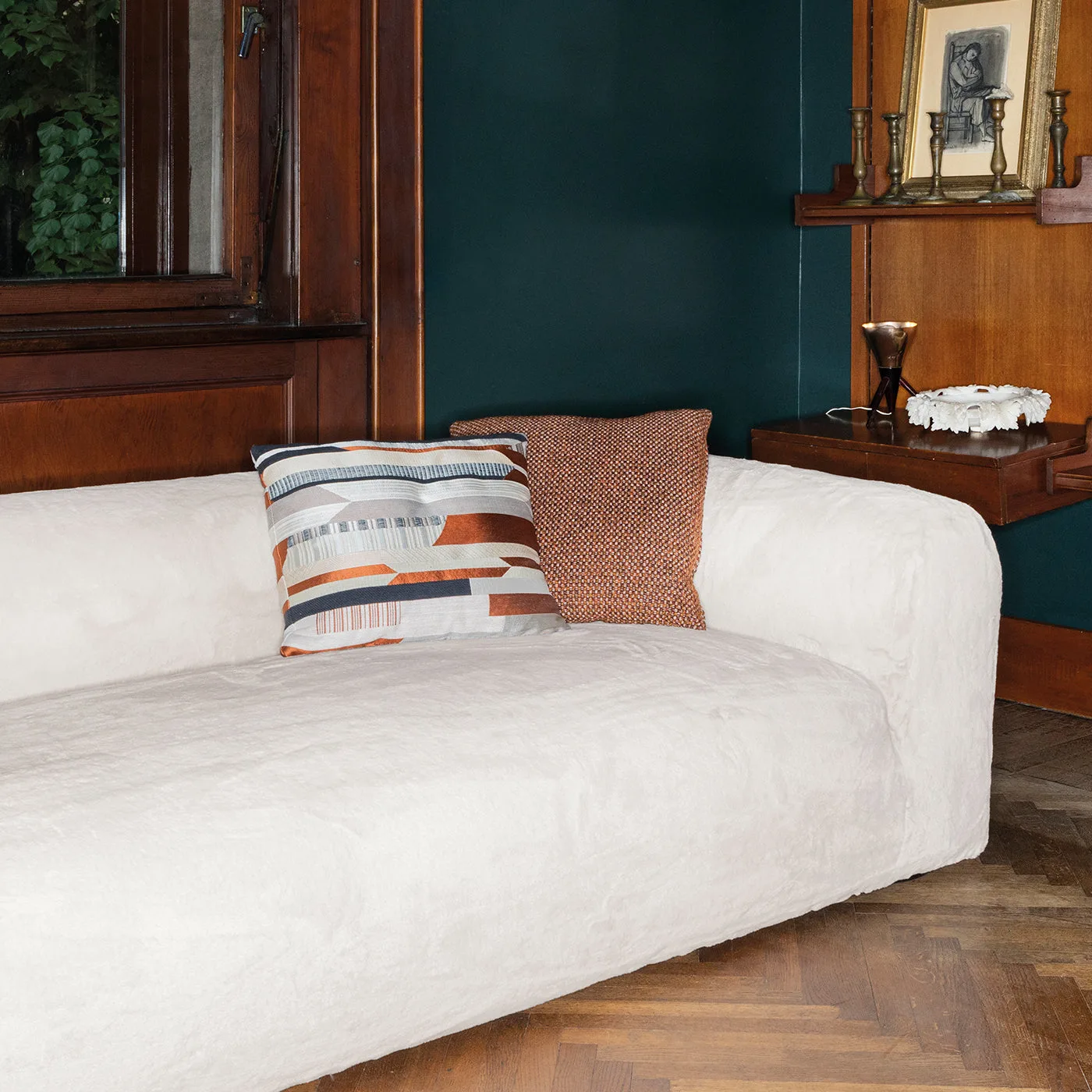Lambert White Contemporary Sofa