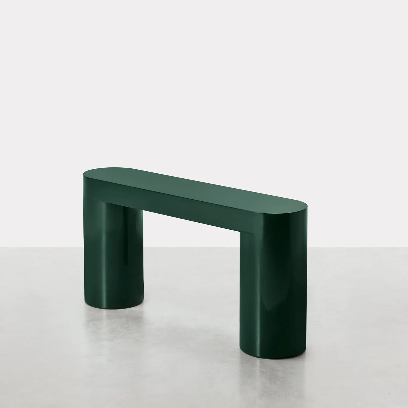 Lazy O Glossy Dark Green Console