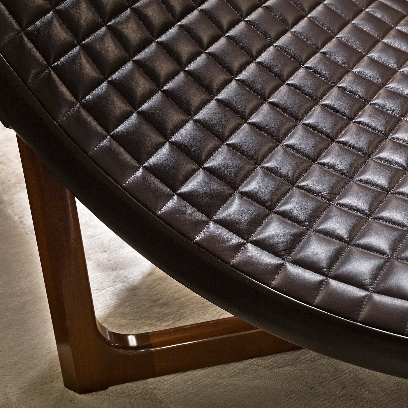 Leather And Mohogany Chaise Lounge