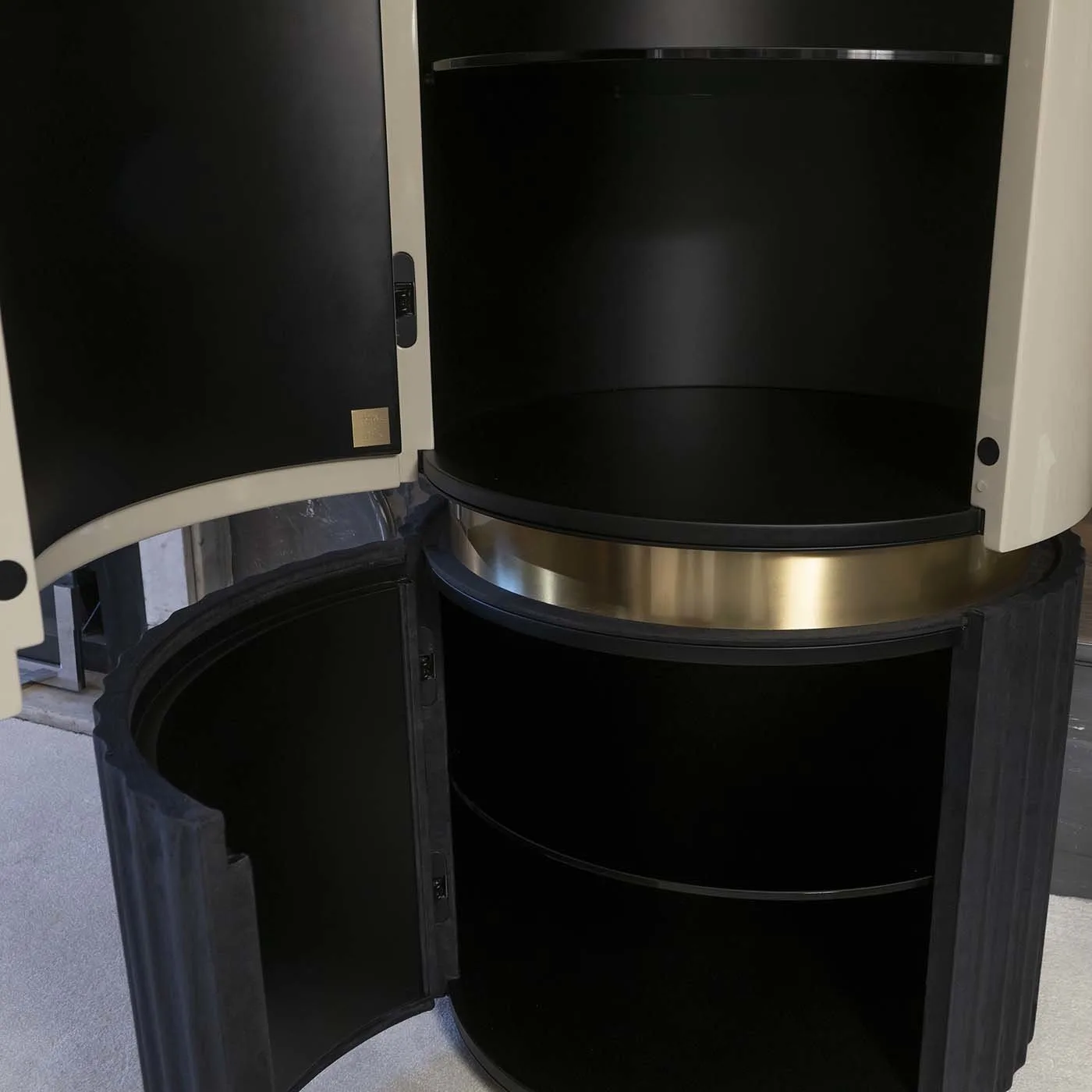 Lecoco Beige Sculptural Drink Cabinet