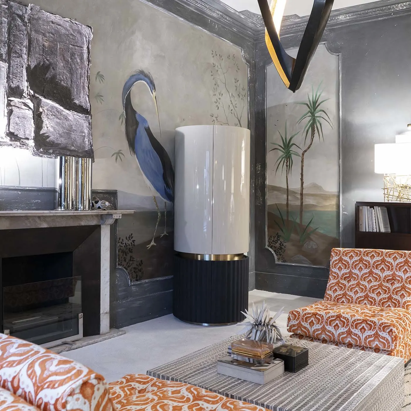 Lecoco Beige Sculptural Drink Cabinet