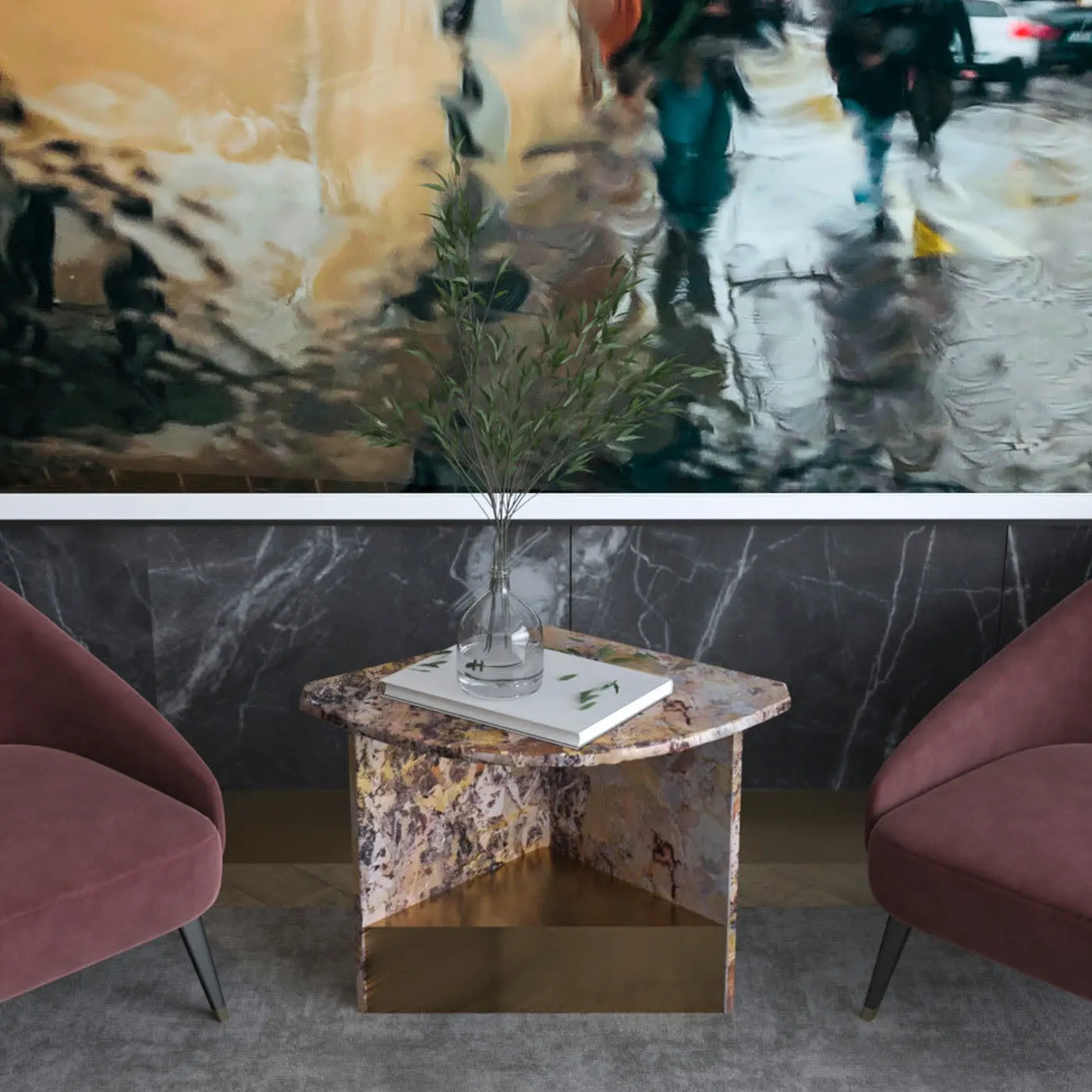 Liara Marble Side Table by Paolo Ciacci