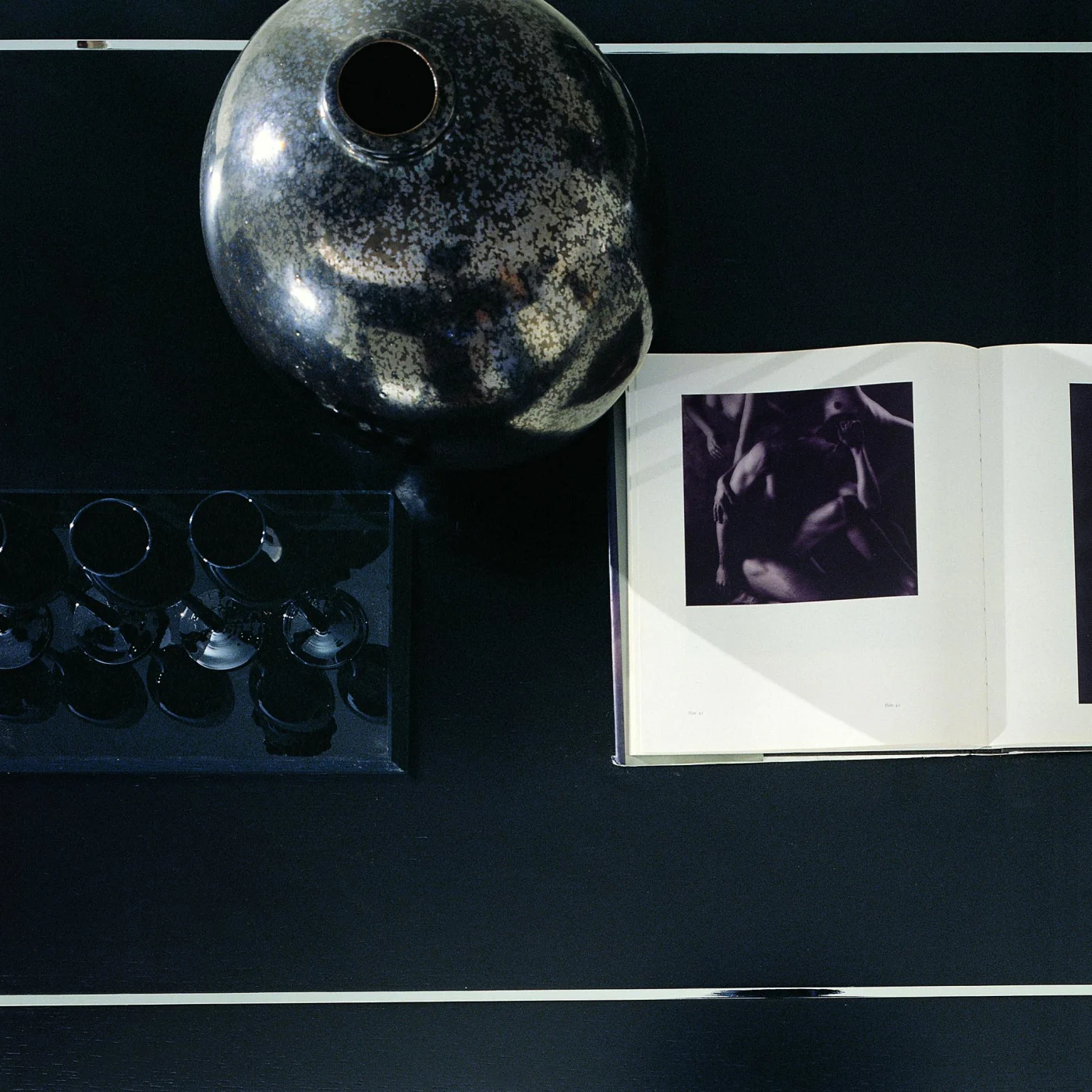 Orsi Orson Console High Gloss Lacquered Black Finish