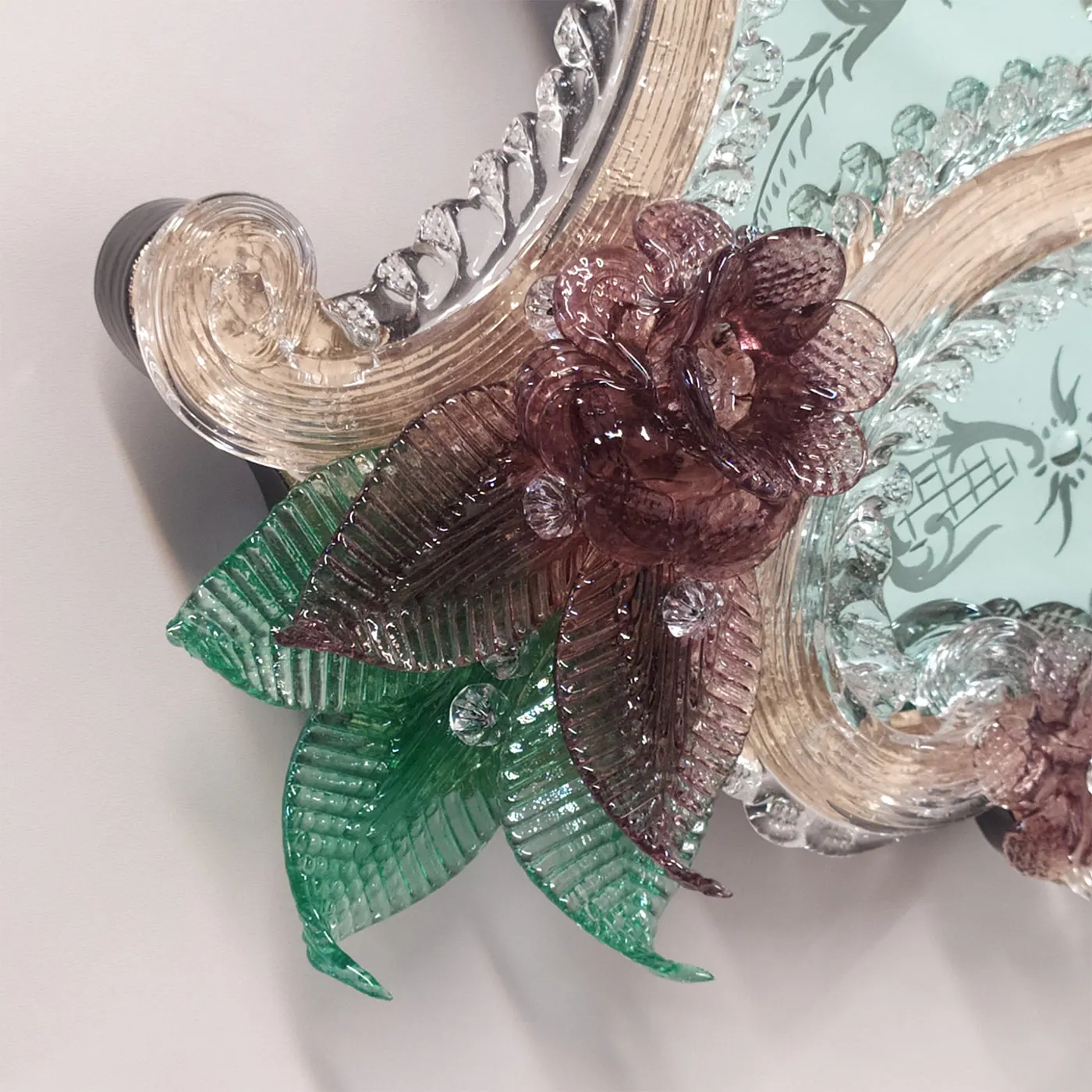 London Venetian Wall Mirror in Murano Glass