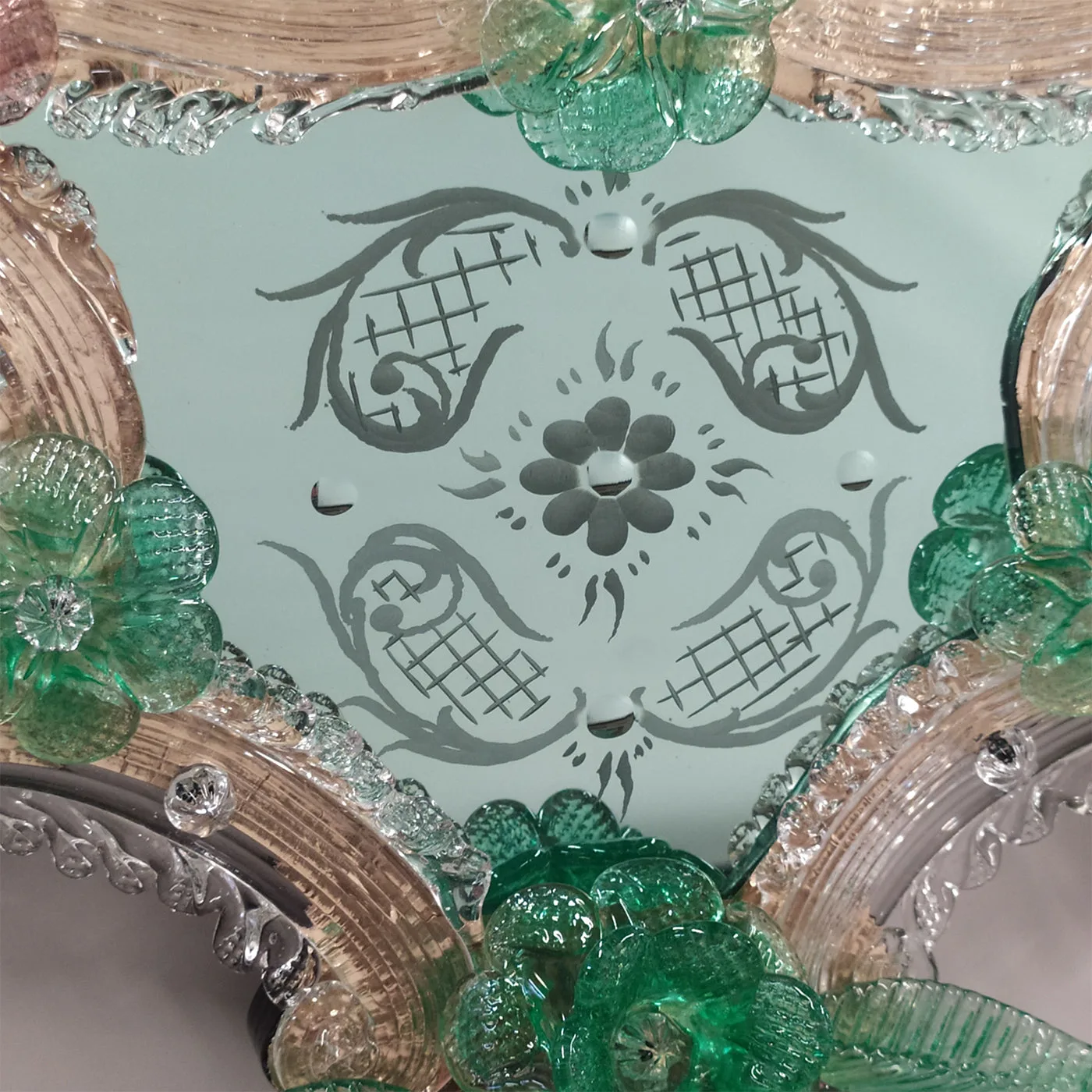 London Venetian Wall Mirror in Murano Glass