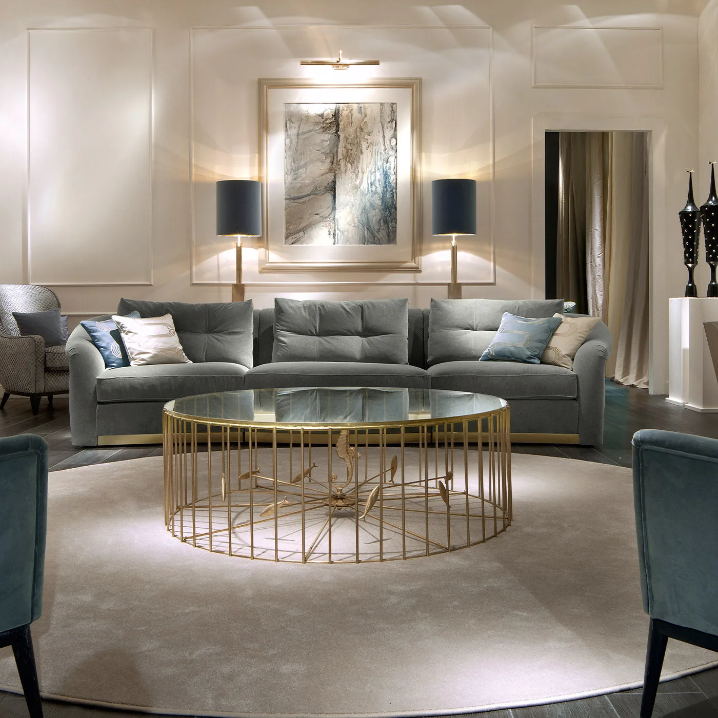 Madame 3 Seat Gray Sofa