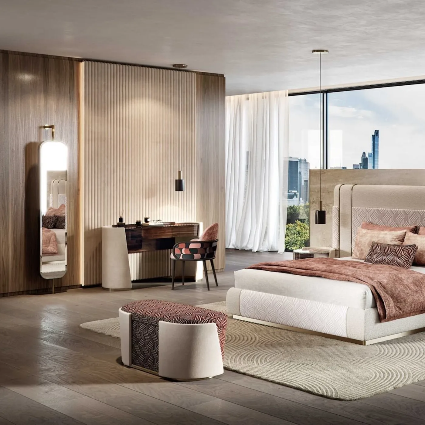 Majestic L Fabric Bench