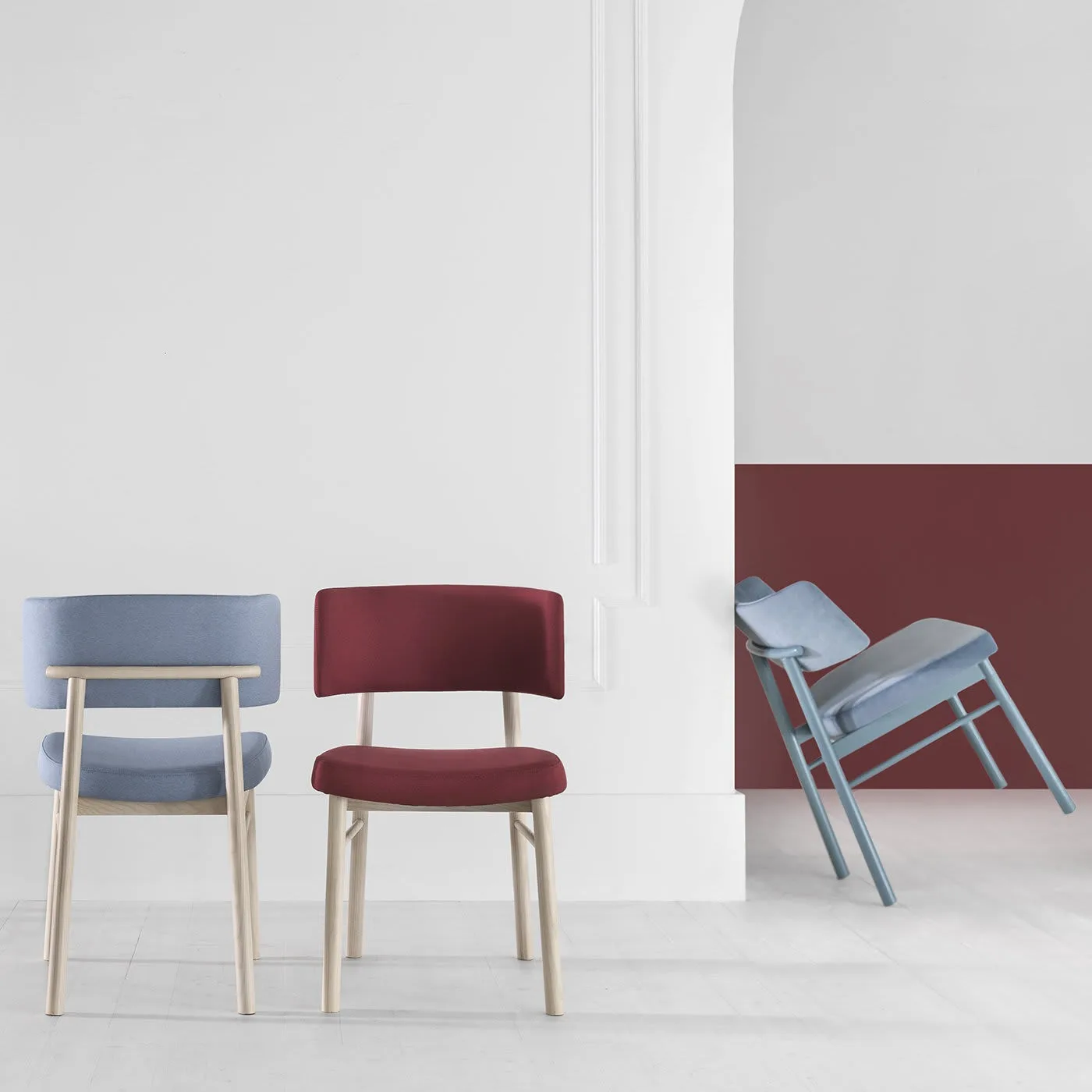 Marlen Le Burgundy Chair By EP Studio