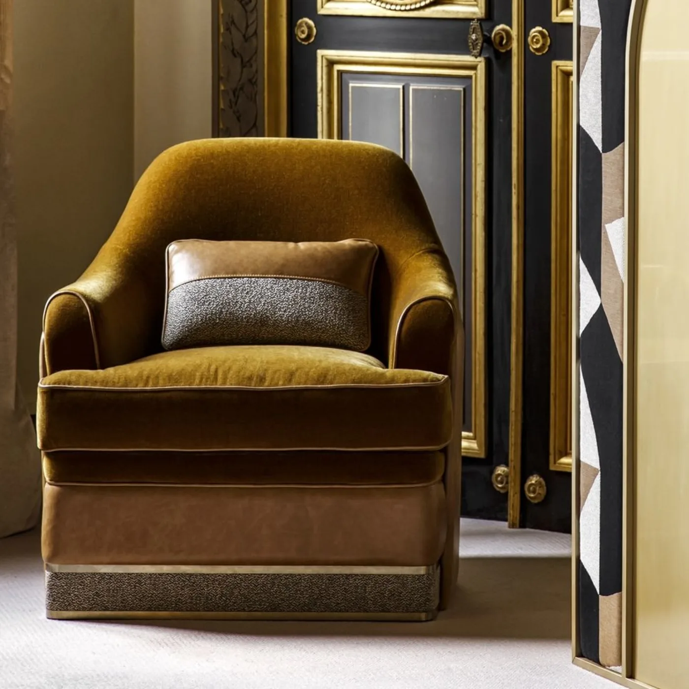 Mathurins Fabric Armchair with Armrests