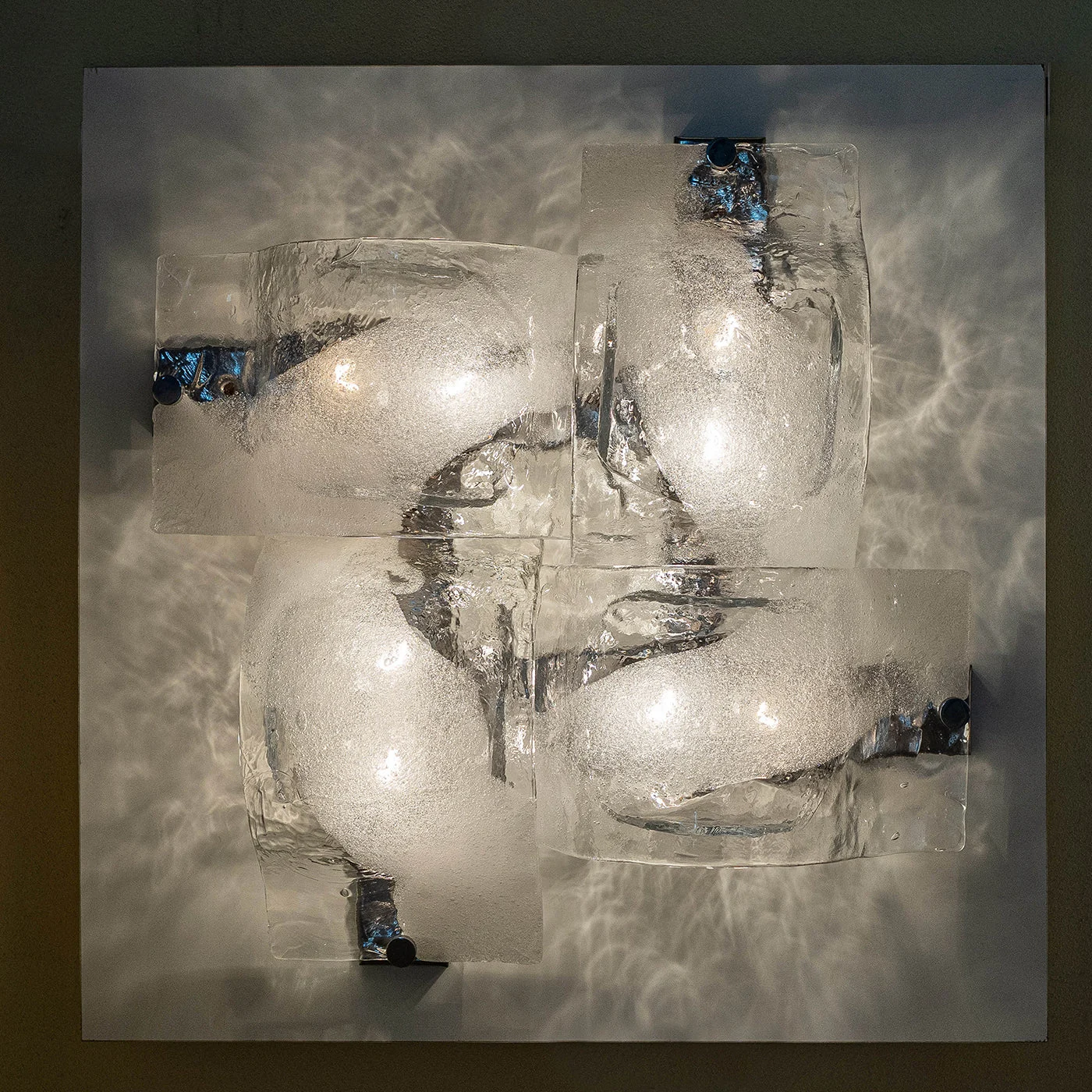 Mazzega Sculptural White Lighting Panel lp 276