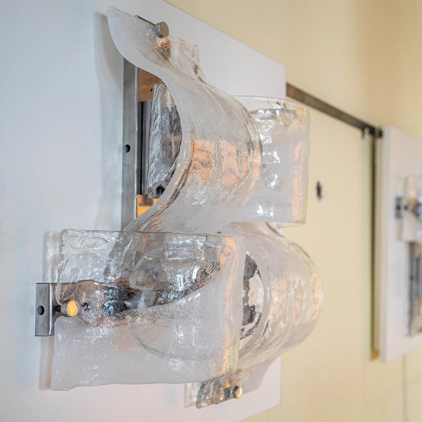 Mazzega Sculptural White Lighting Panel lp 276