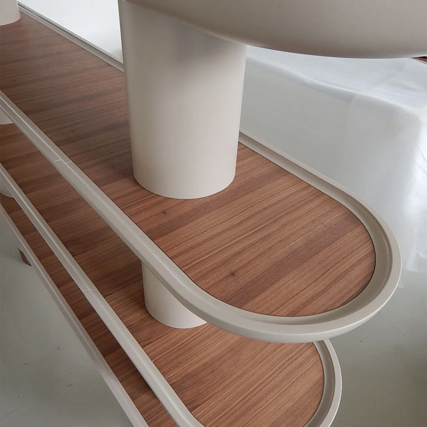 Mina 220 4 Shelf Greige Bookcase