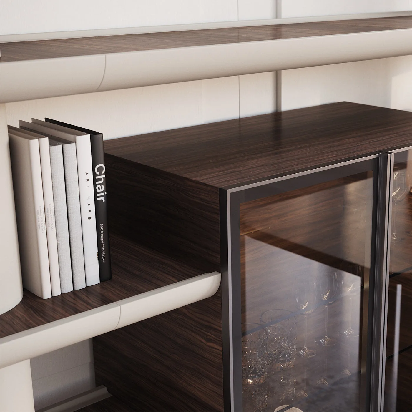 Mina Int2 White & Eucalyptus Modular Wall Unit