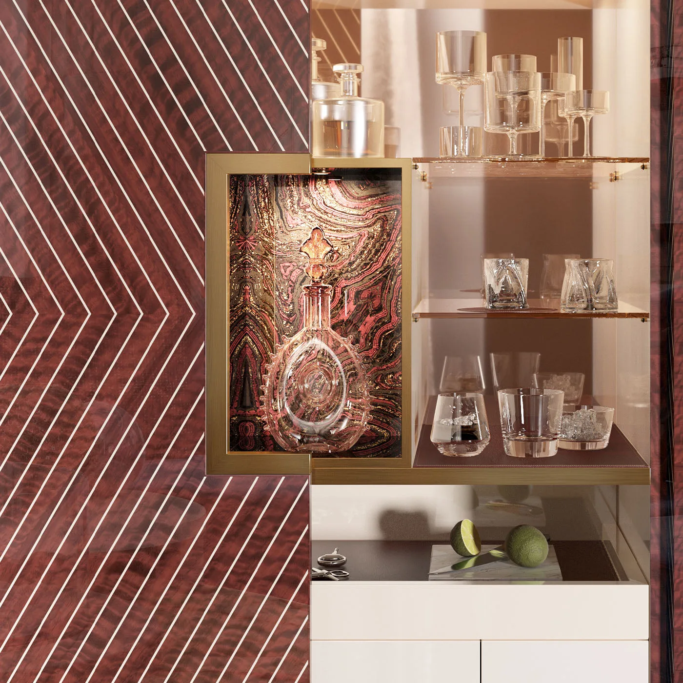 Mirto Marsala Red Frisè Drink Cabinet